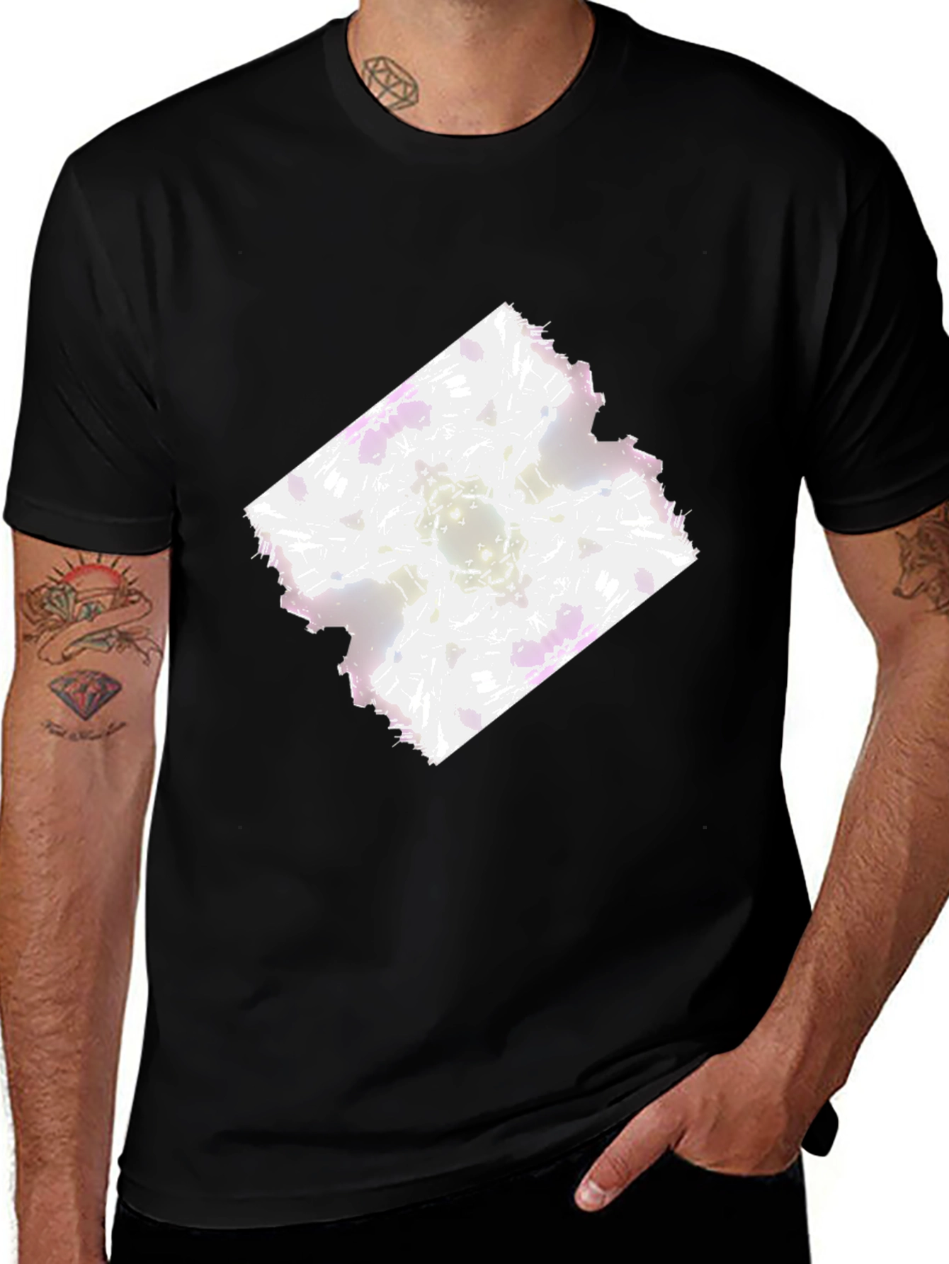 Abstract Art Graphic Tee - Modern Black T-Shirt