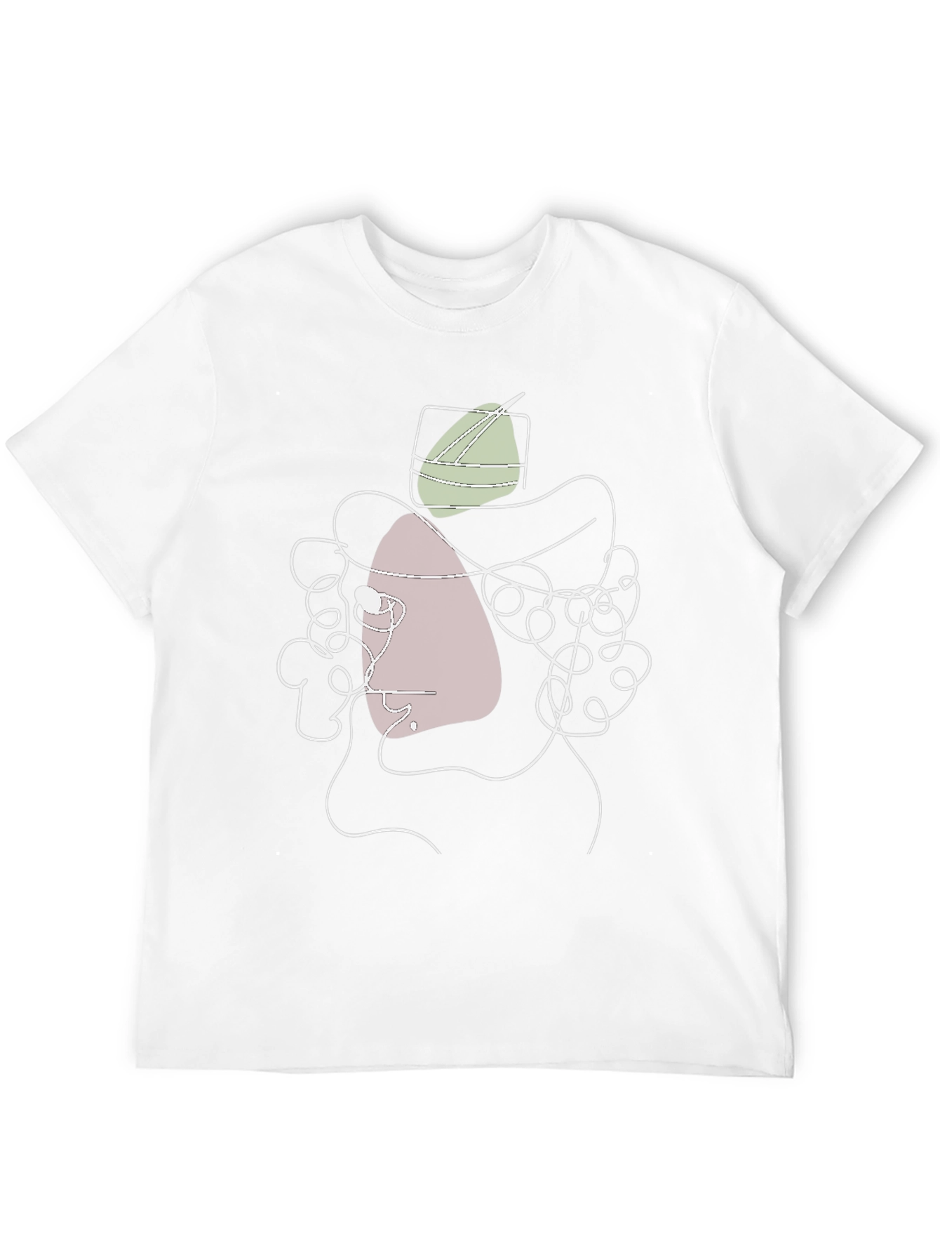 Abstract Hat Man Graphic Tee - Stylish Black T-Shirt