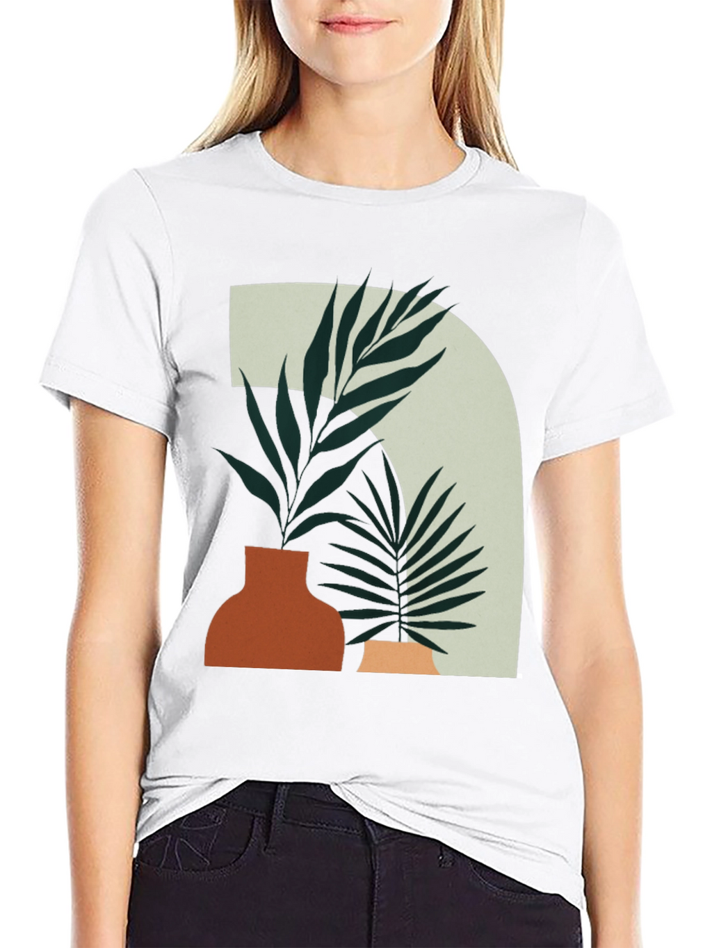 Abstract Botanical Tee - Modern Graphic T-Shirt