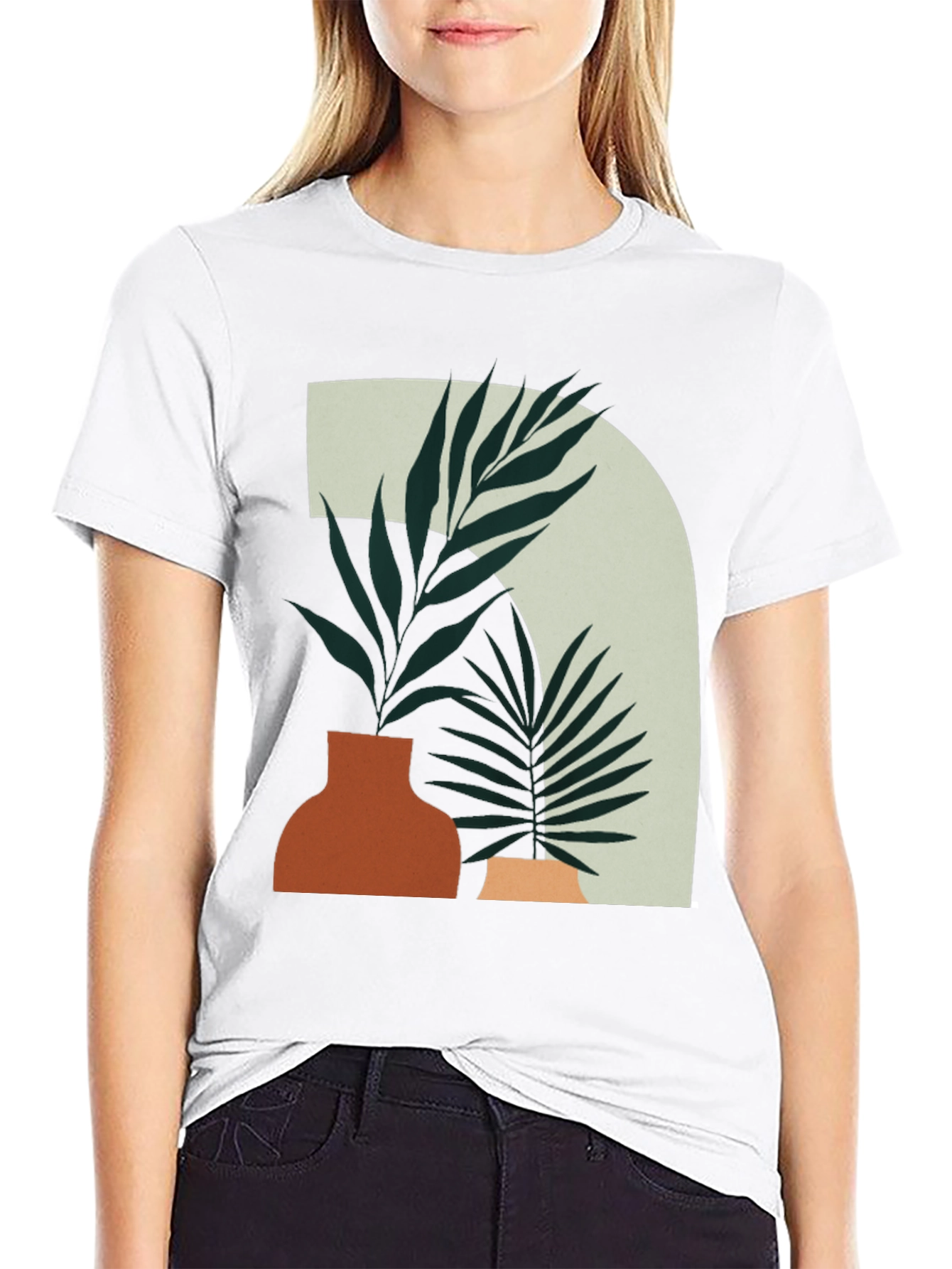 Abstract Botanical Tee - Modern Graphic T-Shirt