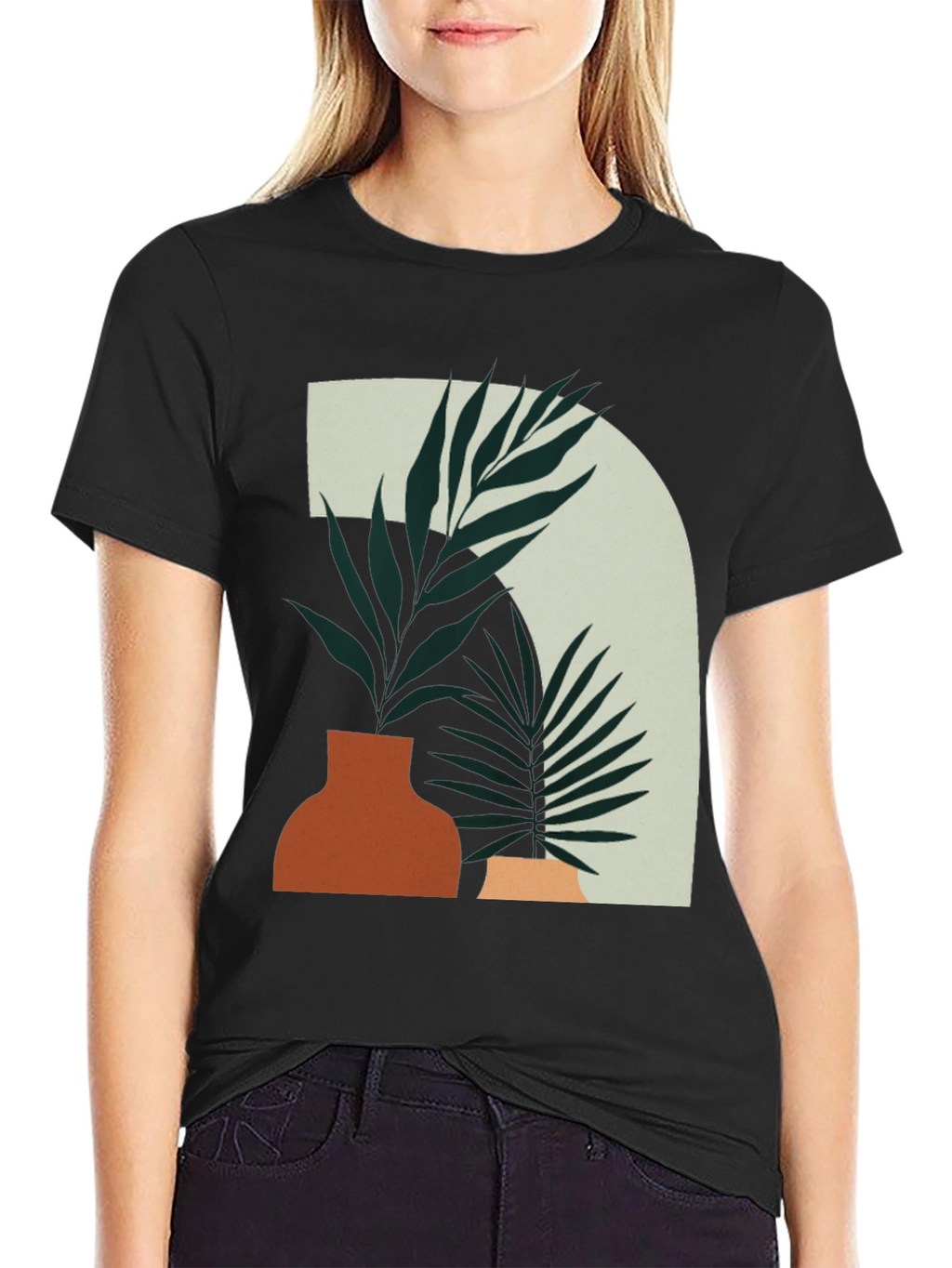 Abstract Botanical Tee - Modern Graphic T-Shirt