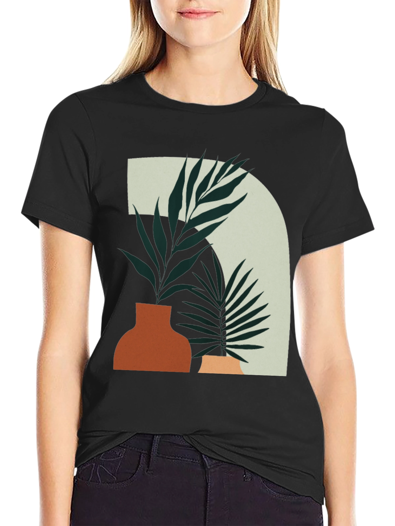 Abstract Botanical Tee - Modern Graphic T-Shirt