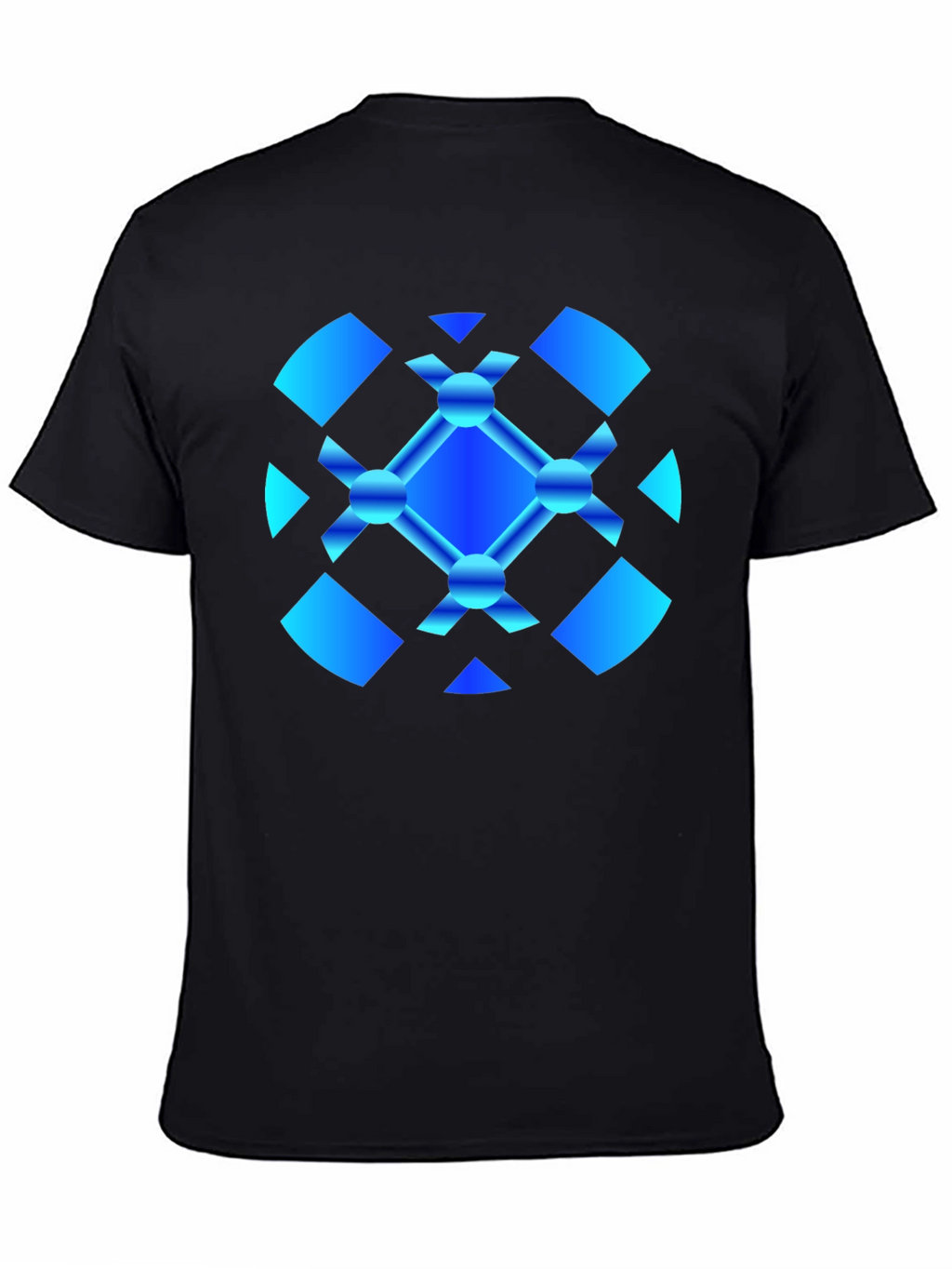 Abstract Graphic Tee - Modern Blue Design