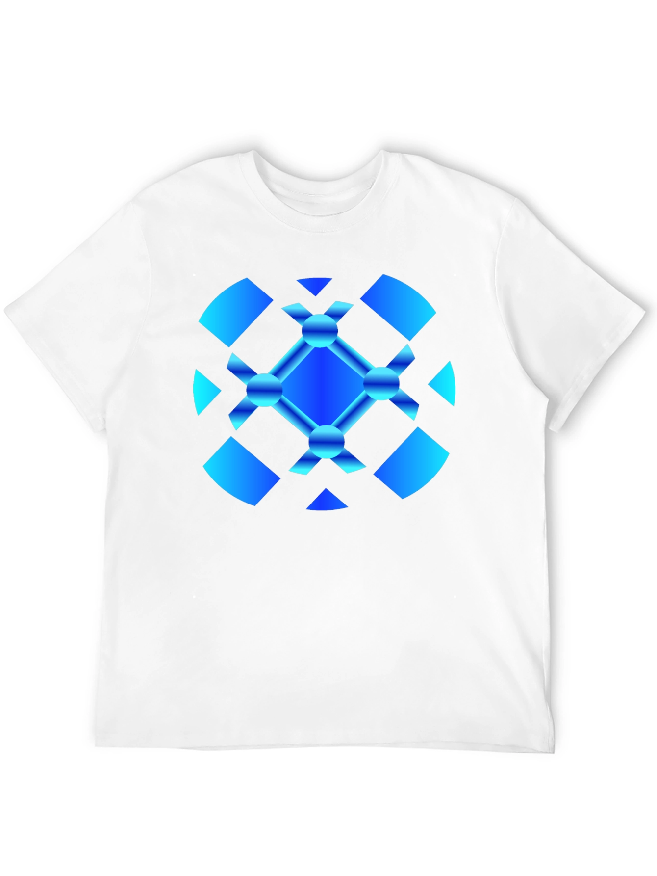 Abstract Graphic Tee - Modern Blue Design