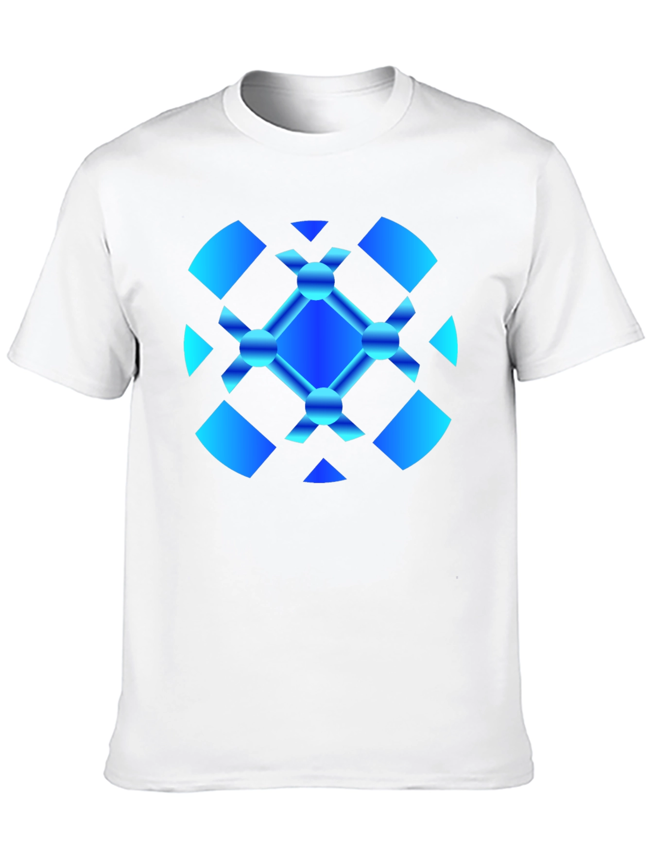 Abstract Graphic Tee - Modern Blue Design