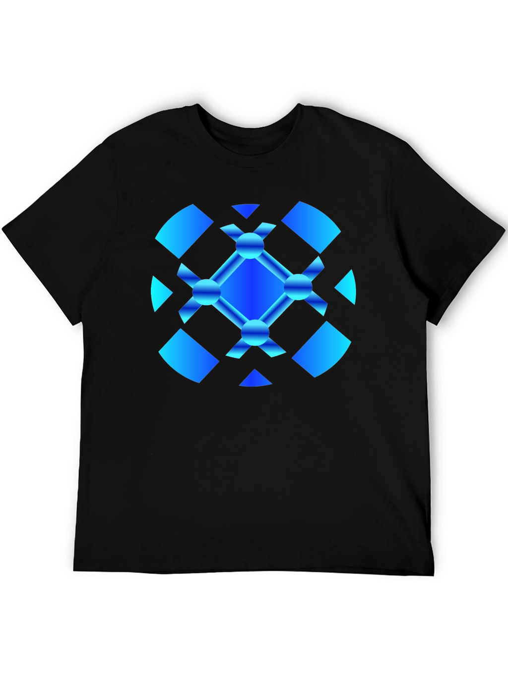 Abstract Graphic Tee - Modern Blue Design