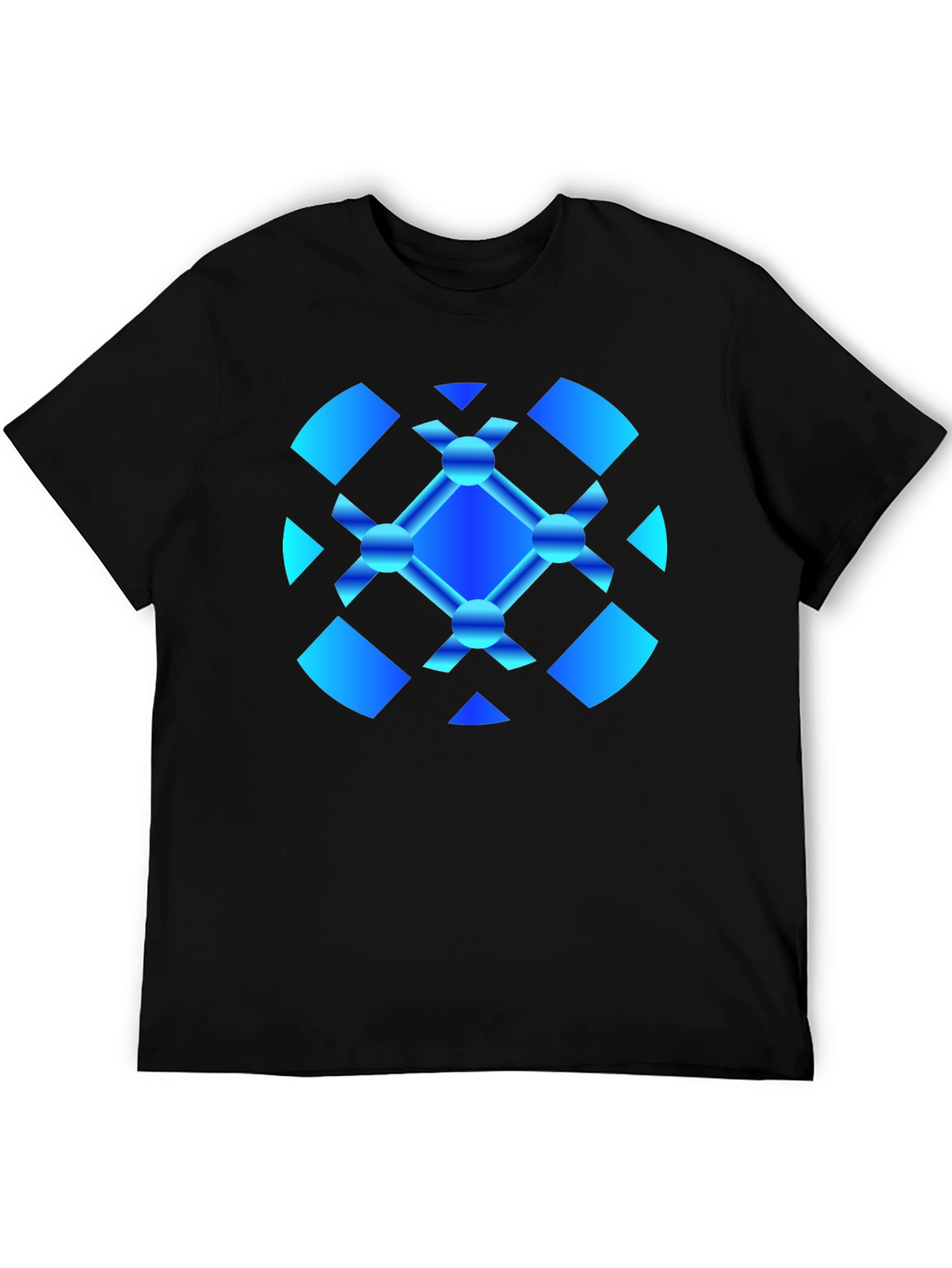 Abstract Graphic Tee - Modern Blue Design