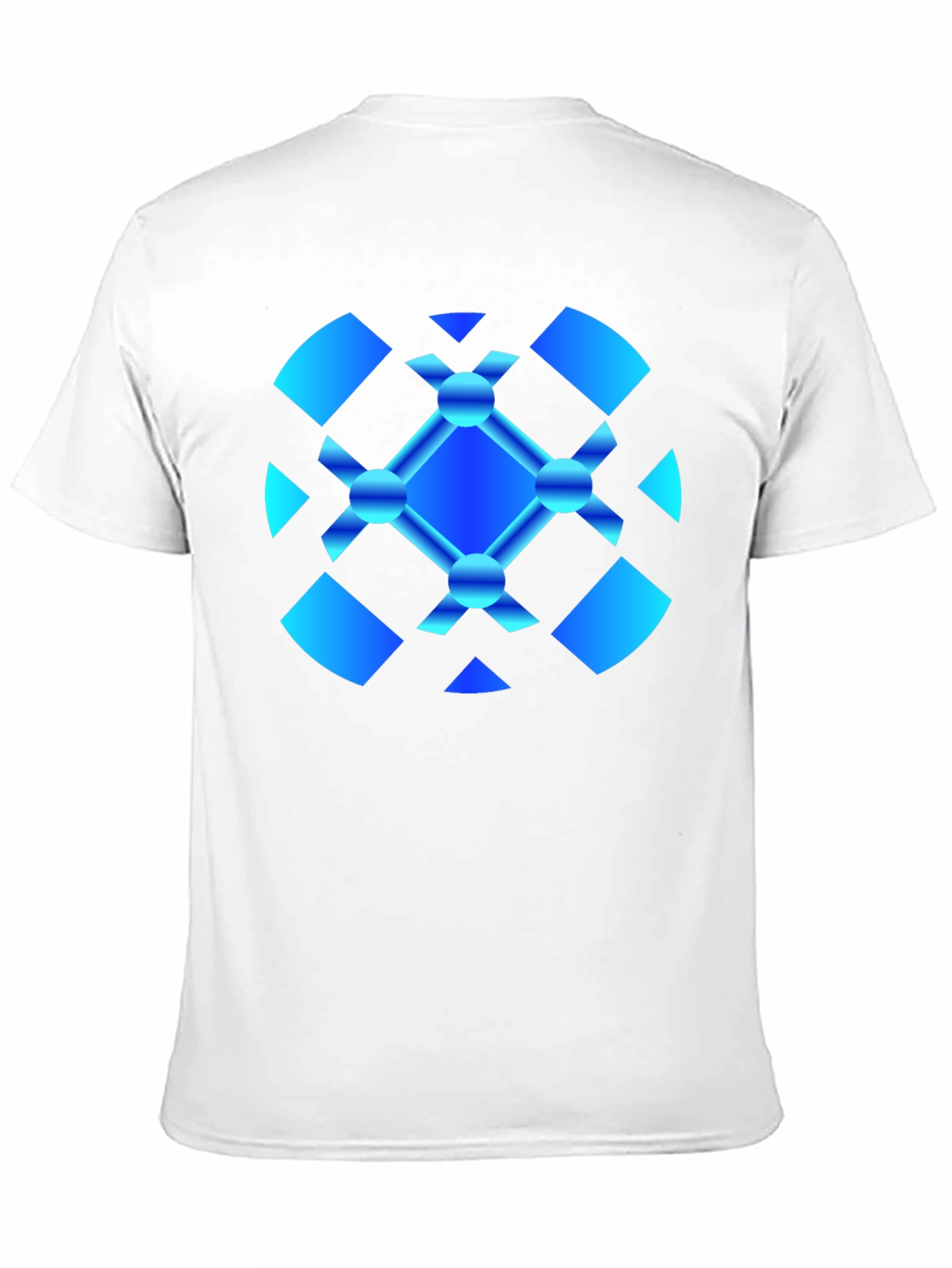 Abstract Graphic Tee - Modern Blue Design