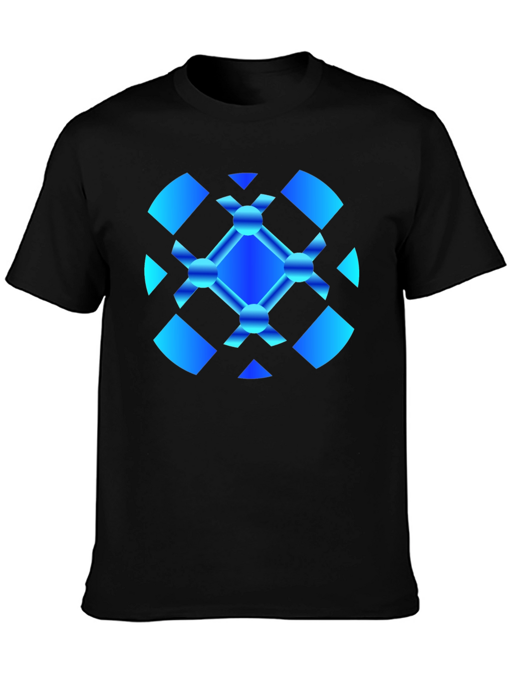 Abstract Graphic Tee - Modern Blue Design