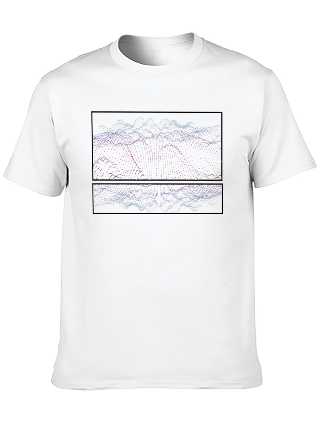 Abstract Wave Graphic Black T-Shirt