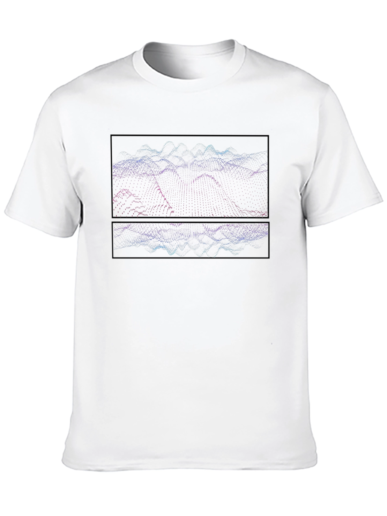 Abstract Wave Graphic Black T-Shirt