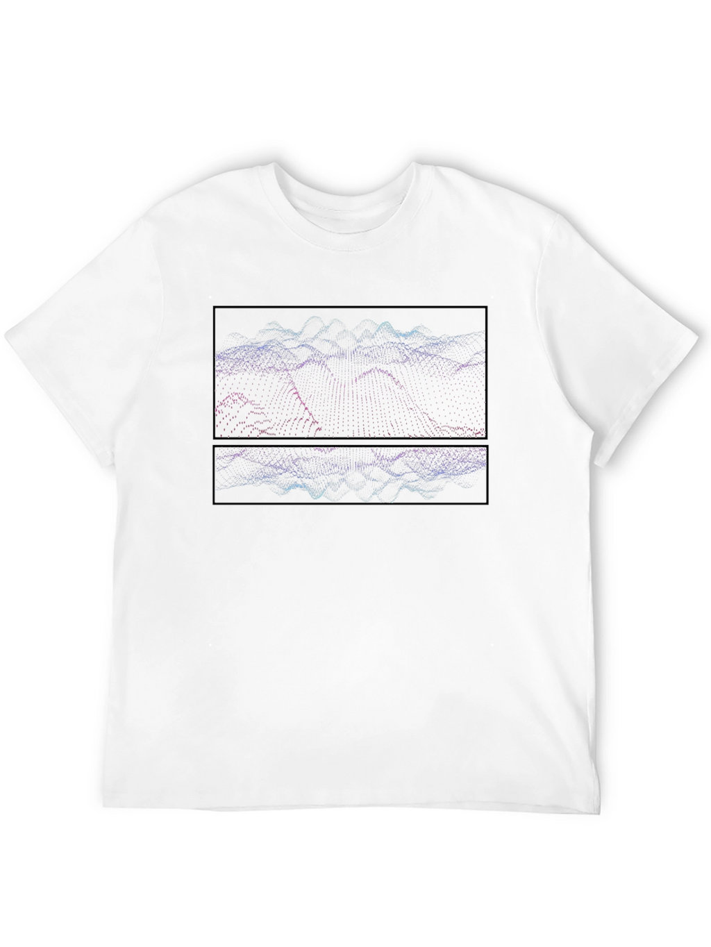 Abstract Wave Graphic Black T-Shirt
