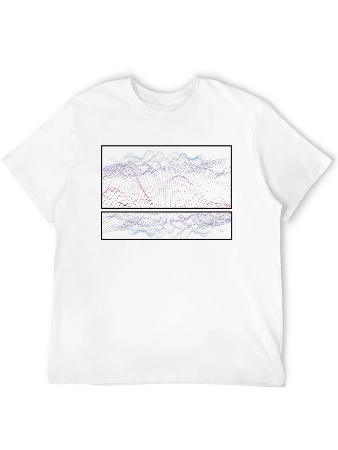 Abstract Wave Graphic Black T-Shirt