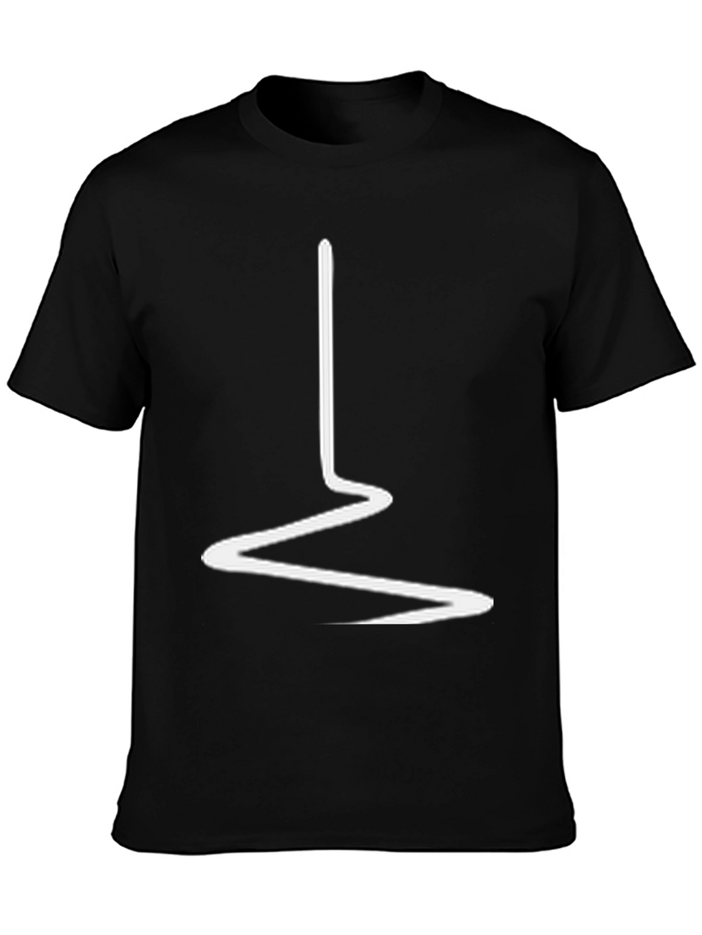 Abstract Line Art Black Tee
