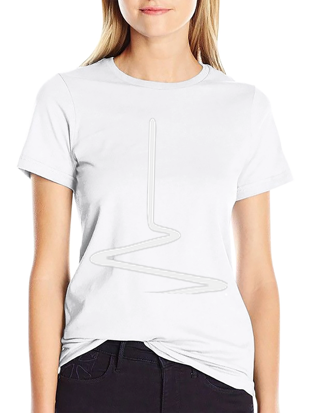 Abstract Line Art Black Tee