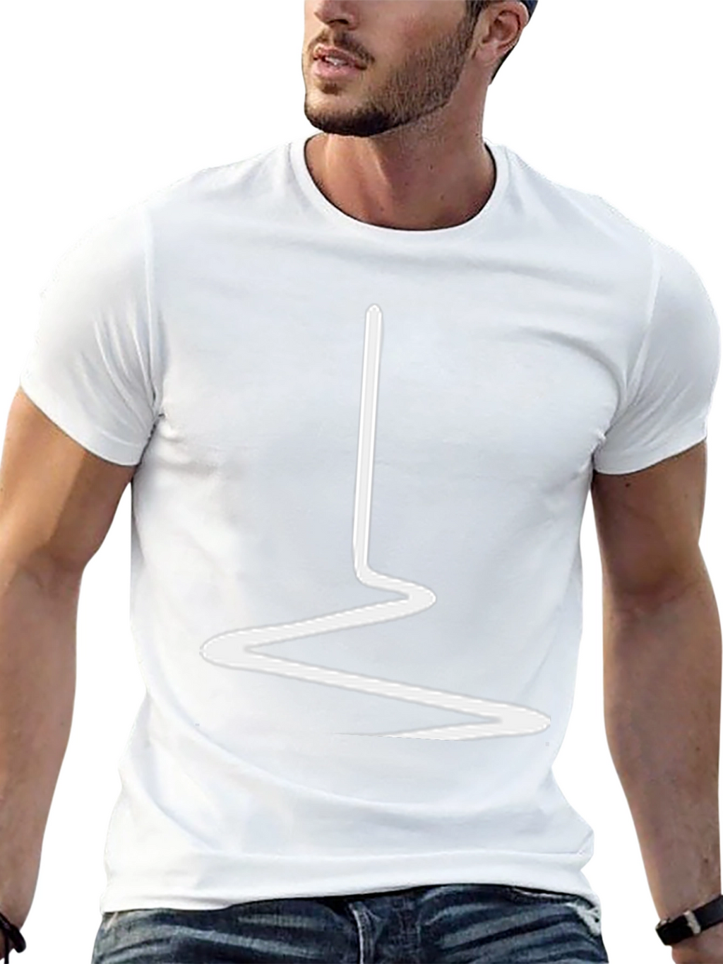 Abstract Line Art Black Tee