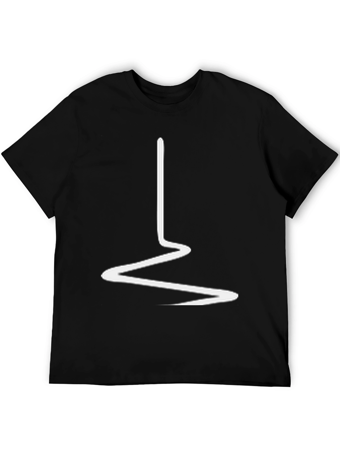 Abstract Line Art Black Tee