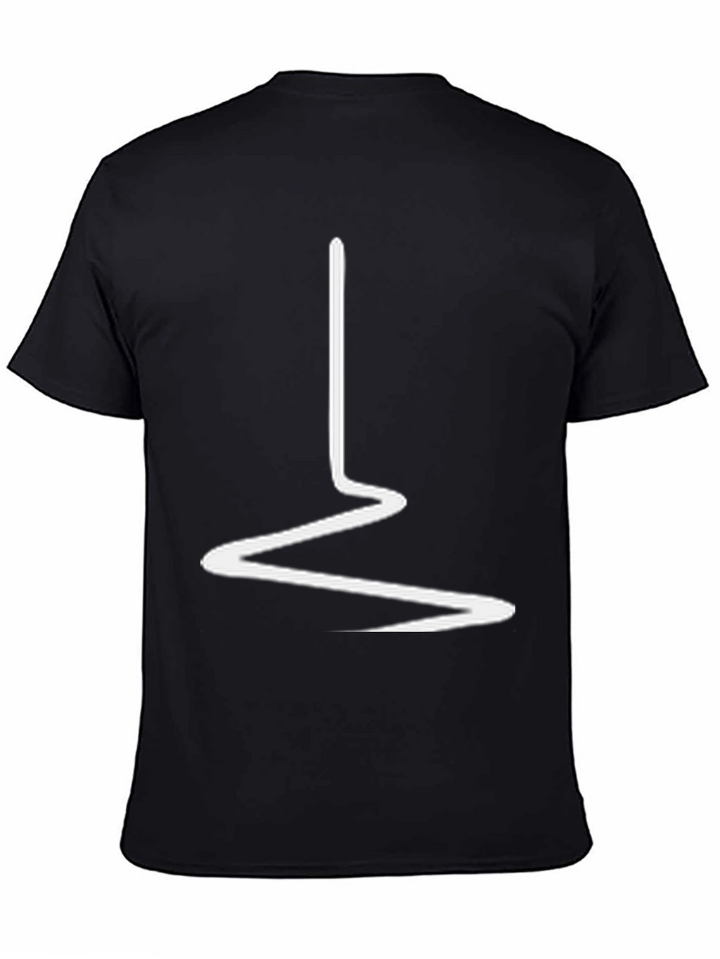 Abstract Line Art Black Tee