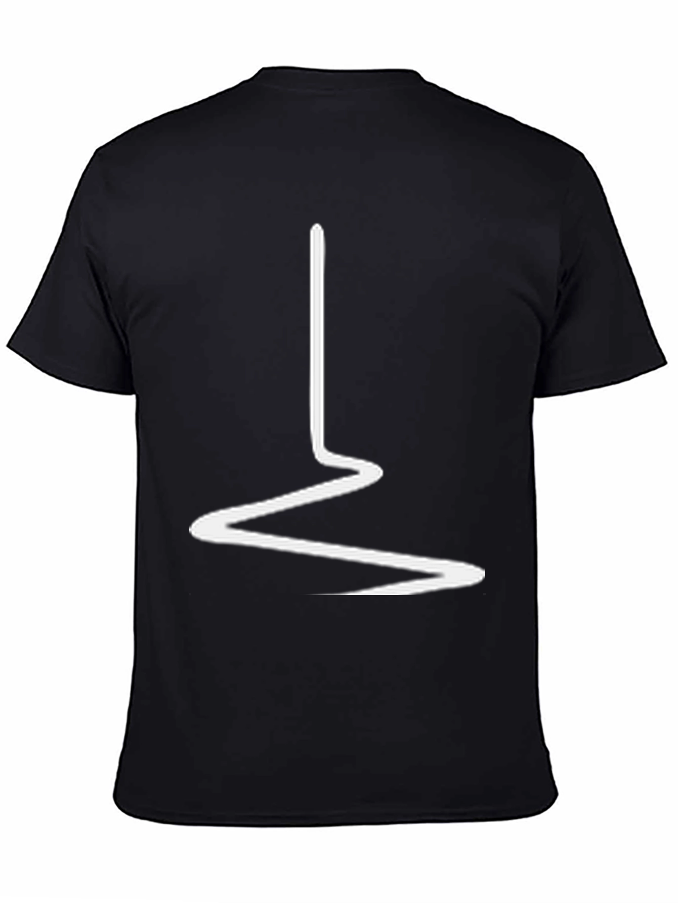 Abstract Line Art Black Tee