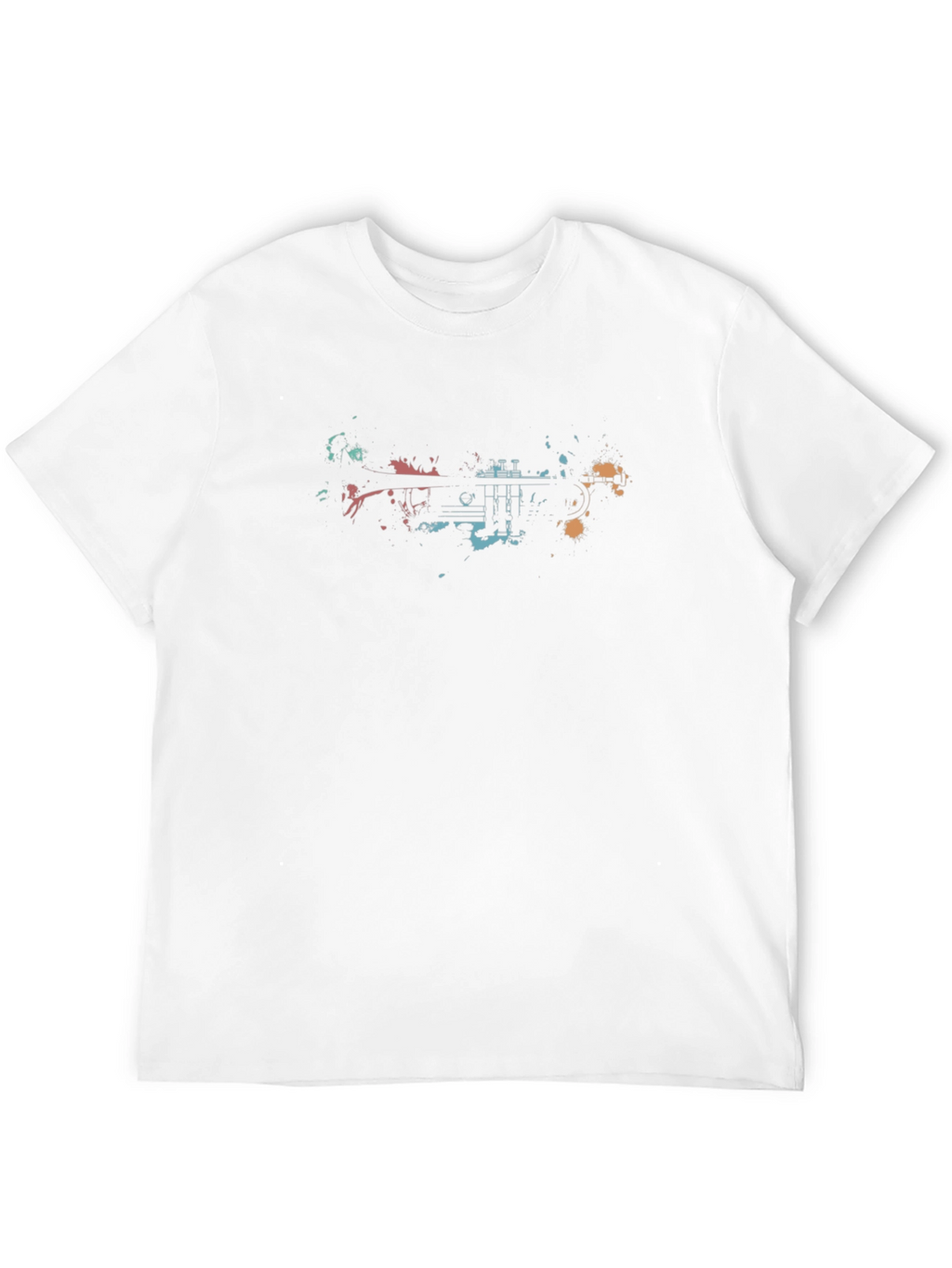 Abstract Trumpet Graphic T-Shirt