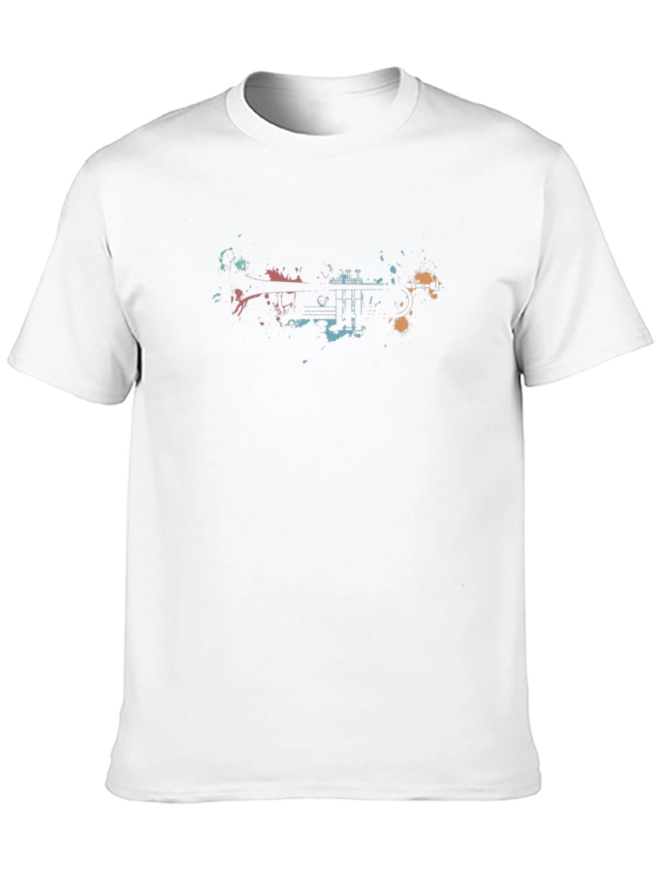 Abstract Trumpet Graphic T-Shirt