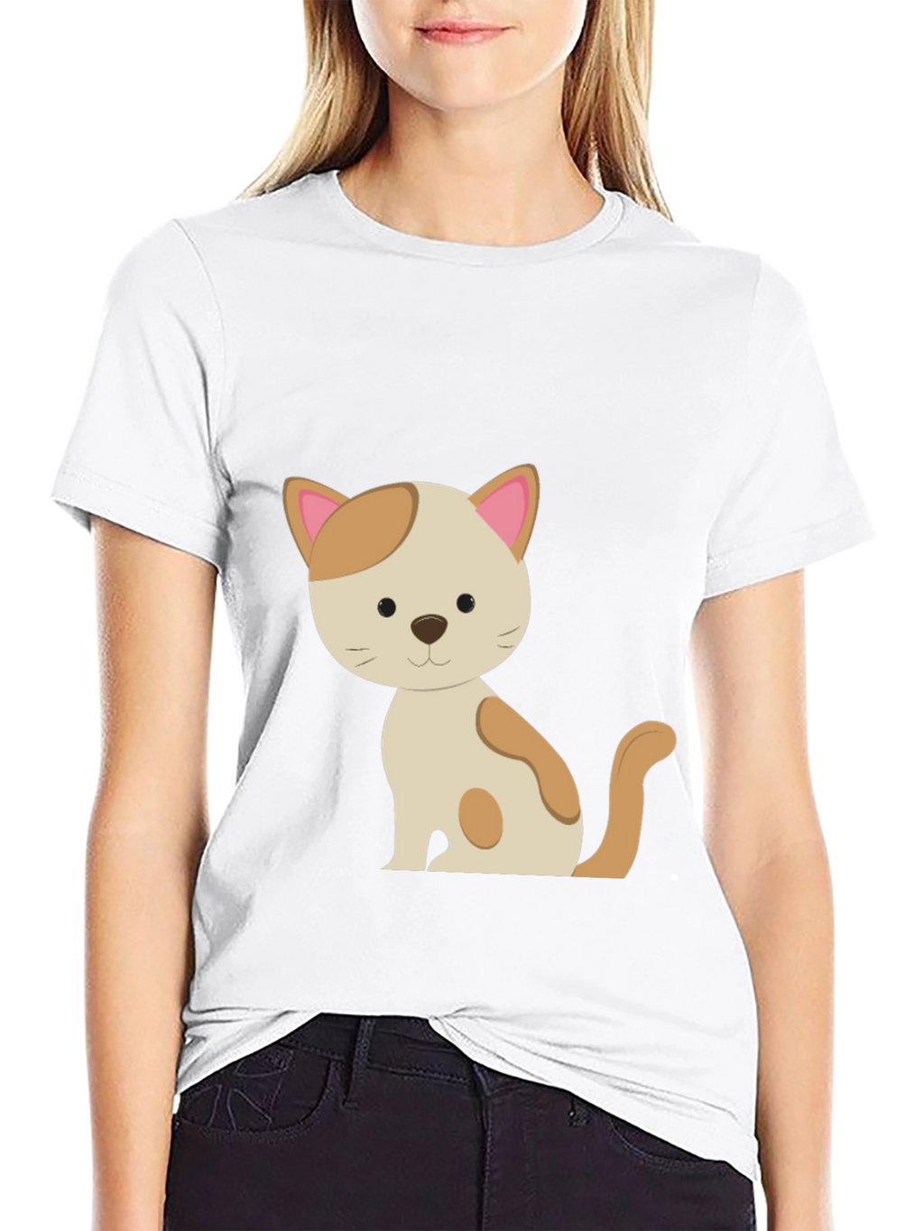 Cute Cat Graphic Tee - Unisex Black T-Shirt