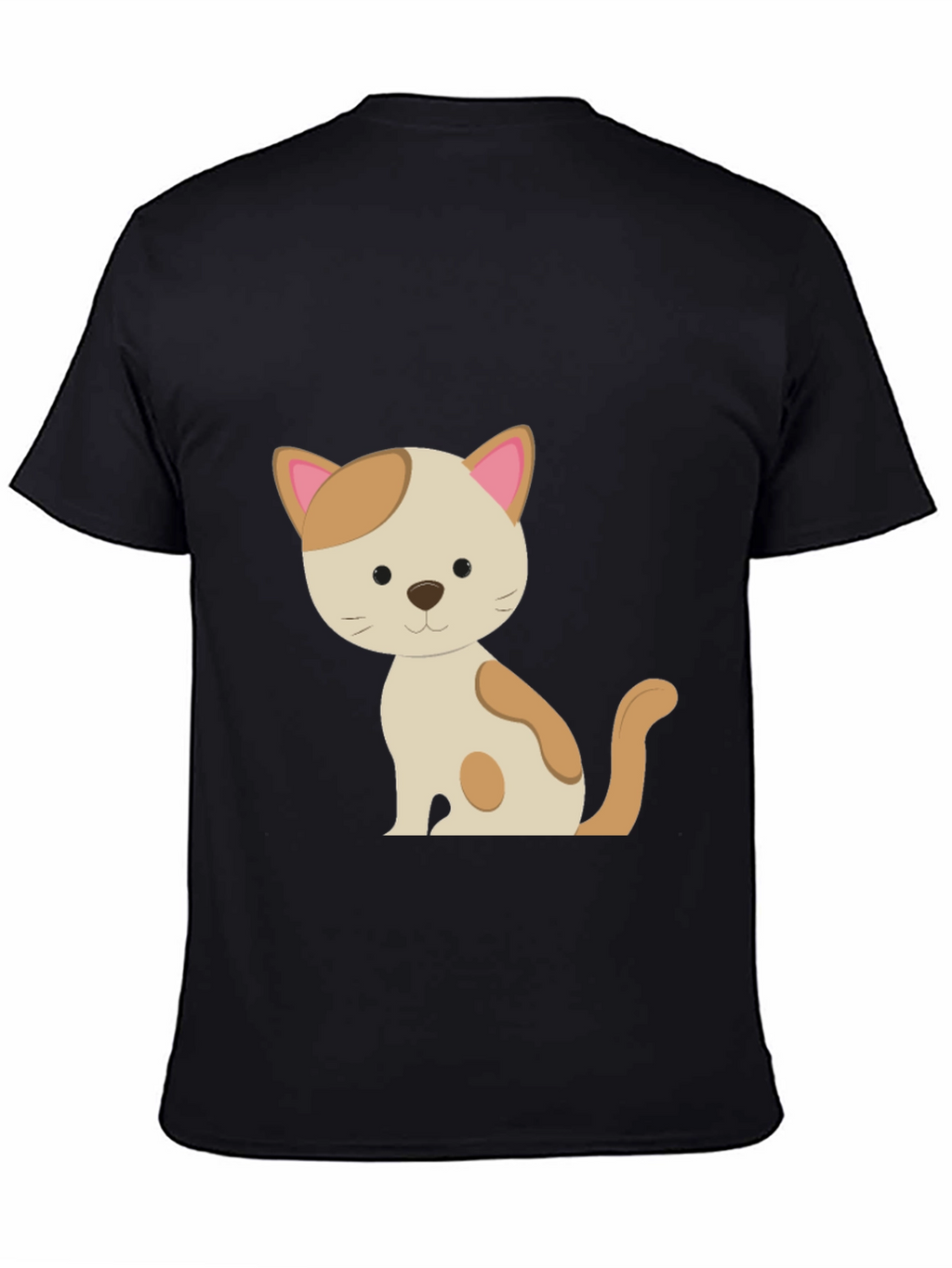 Cute Cat Graphic Tee - Unisex Black T-Shirt