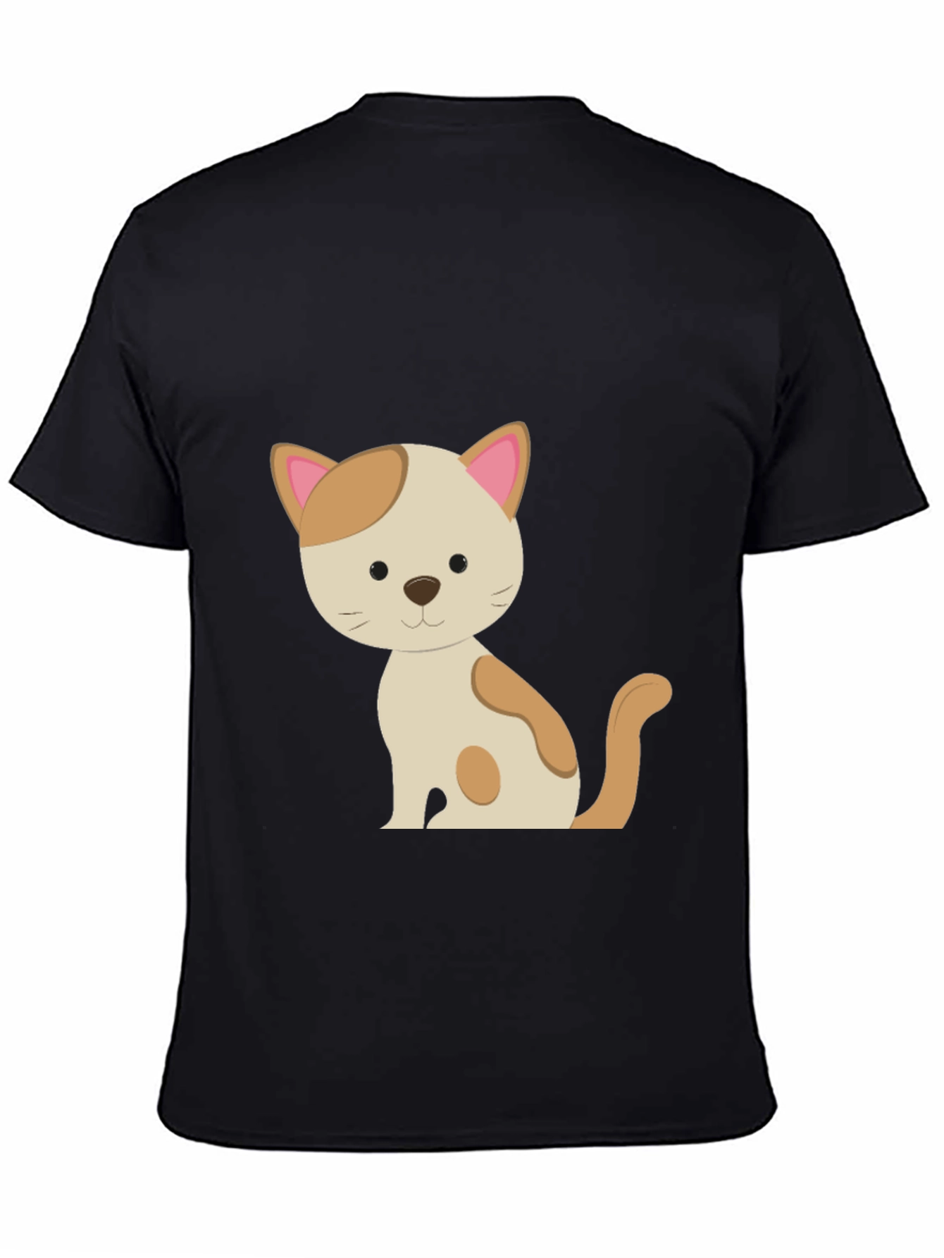 Cute Cat Graphic Tee - Unisex Black T-Shirt
