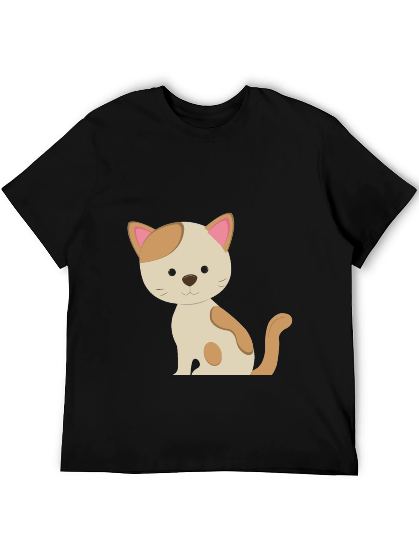 Cute Cat Graphic Tee - Unisex Black T-Shirt