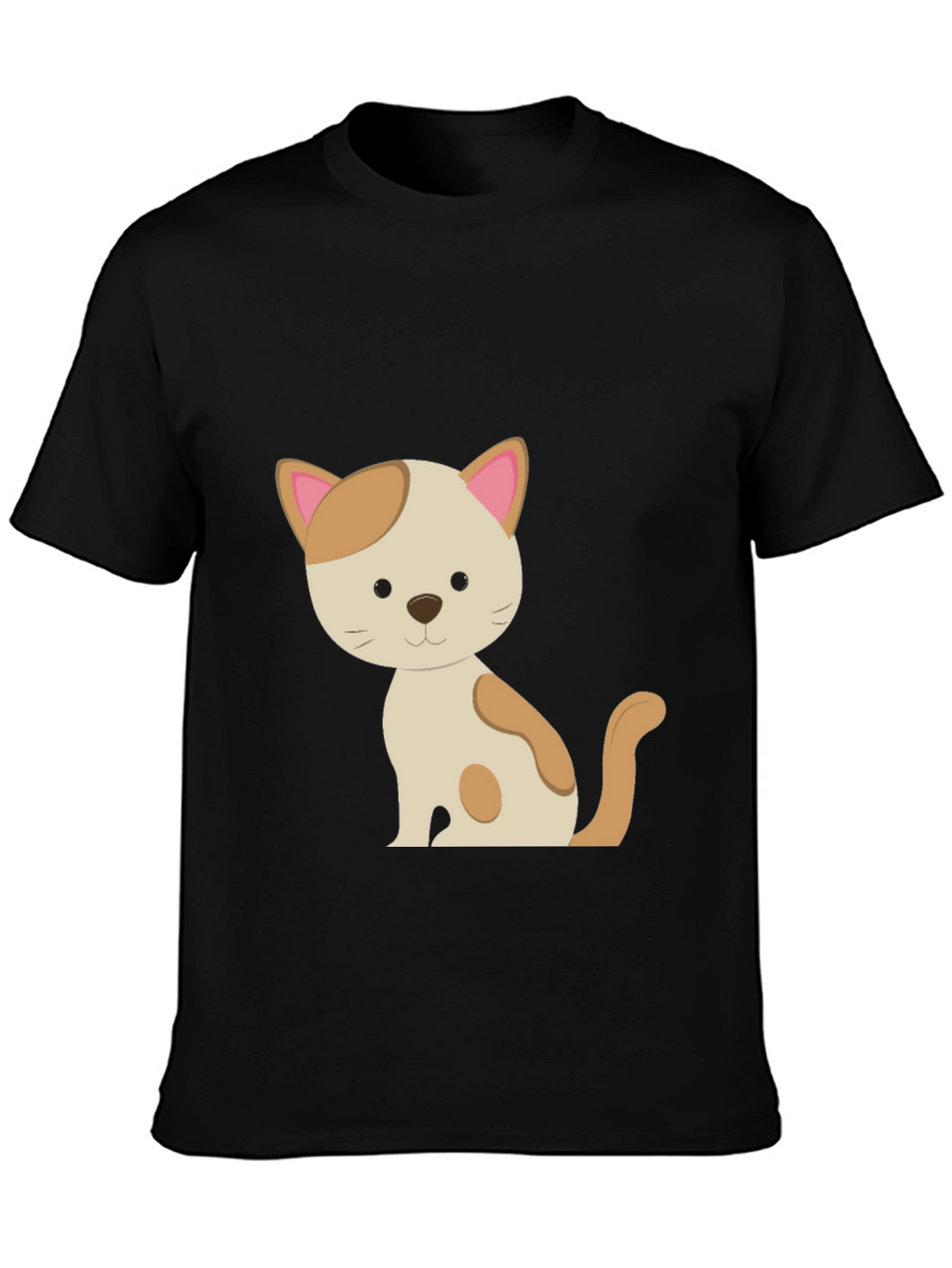 Cute Cat Graphic Tee - Unisex Black T-Shirt