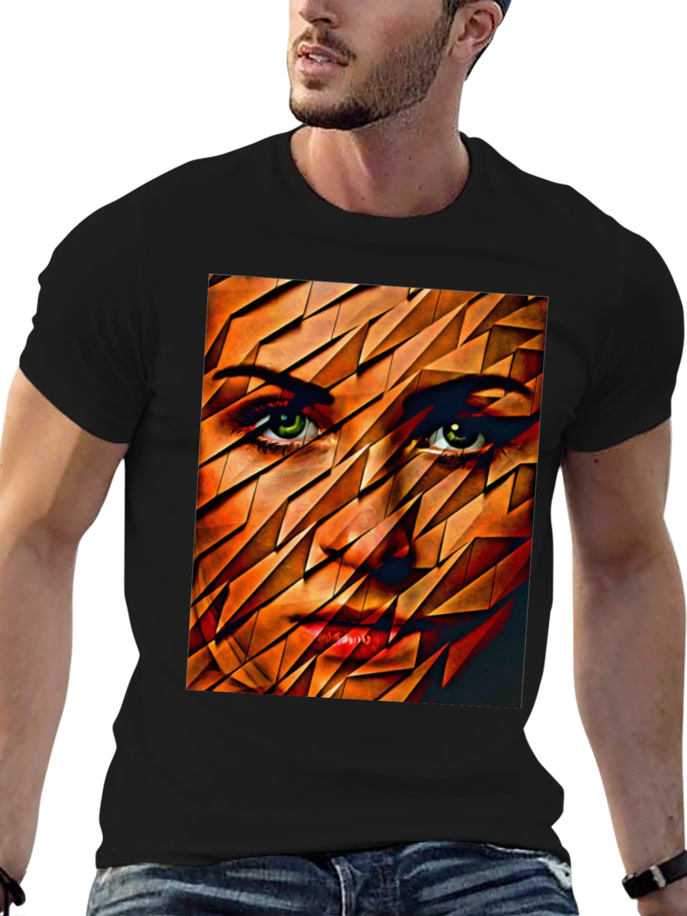 Abstract Womans Face Graphic Tee