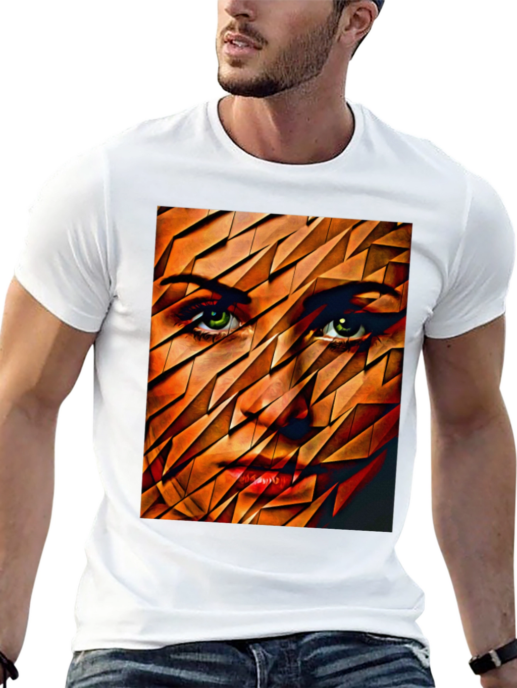 Abstract Womans Face Graphic Tee
