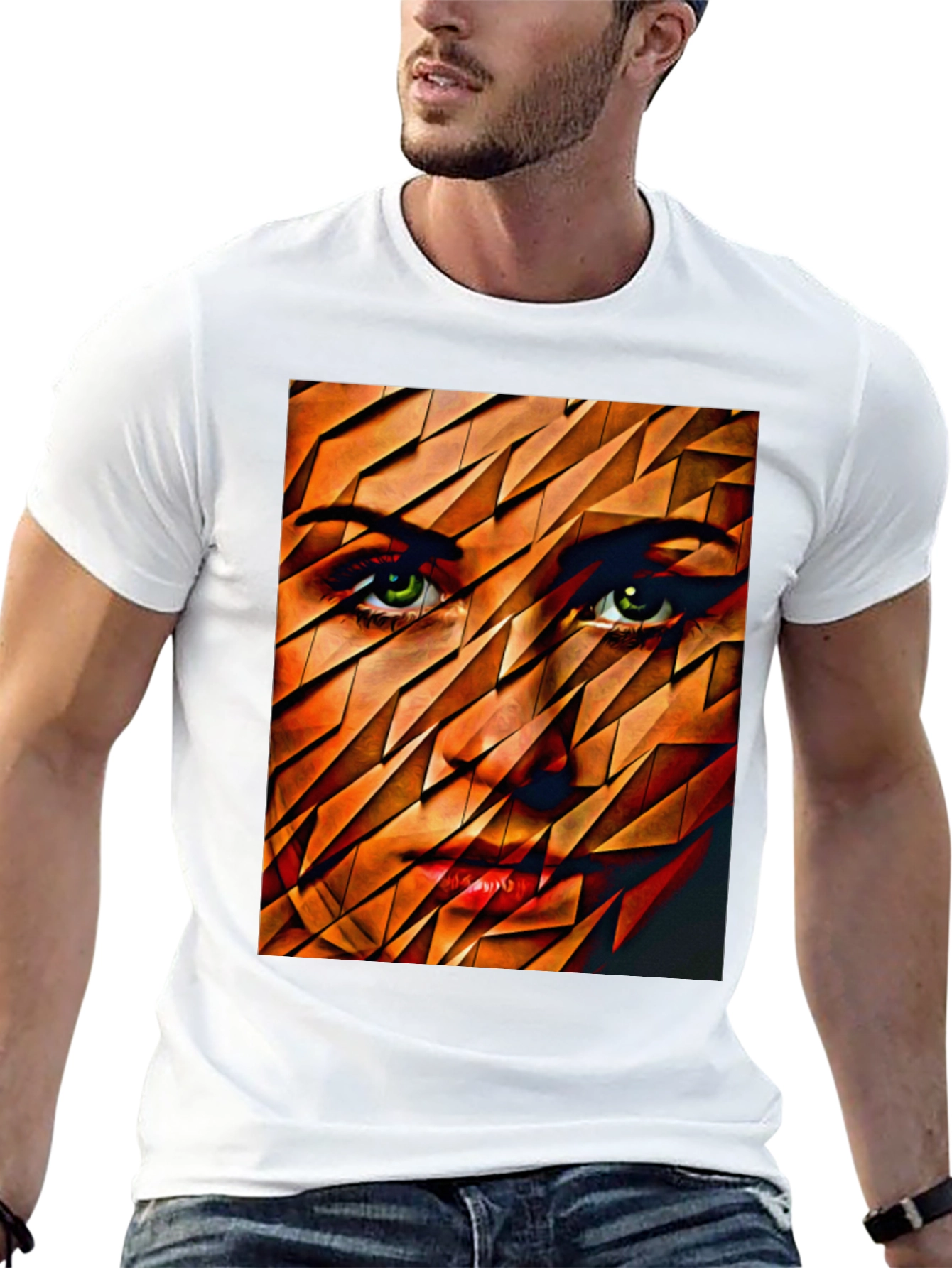 Abstract Womans Face Graphic Tee