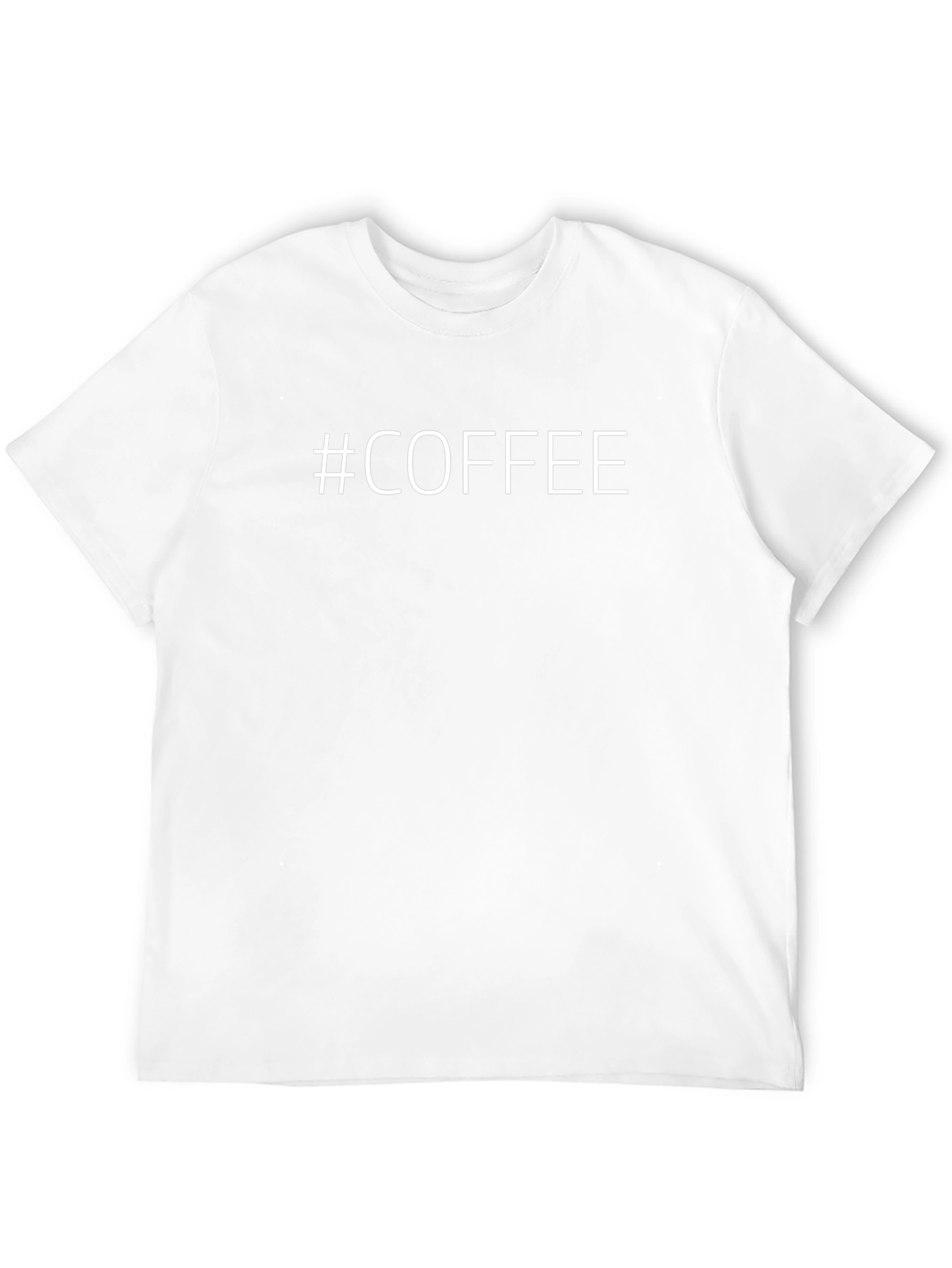 #Coffee T-Shirt - Black Short Sleeve Casual