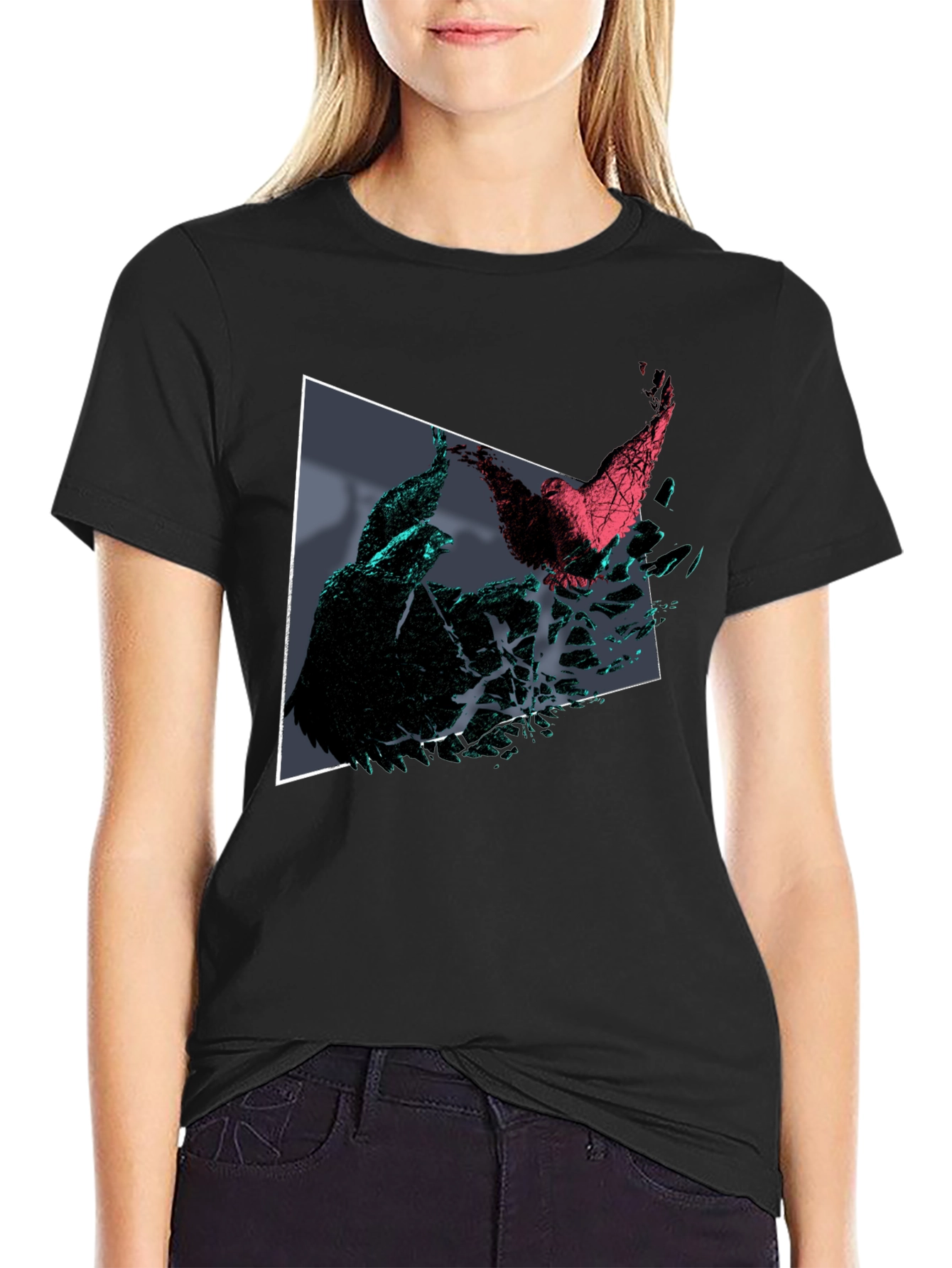 Abstract Bird T-Shirt - Geometric Design