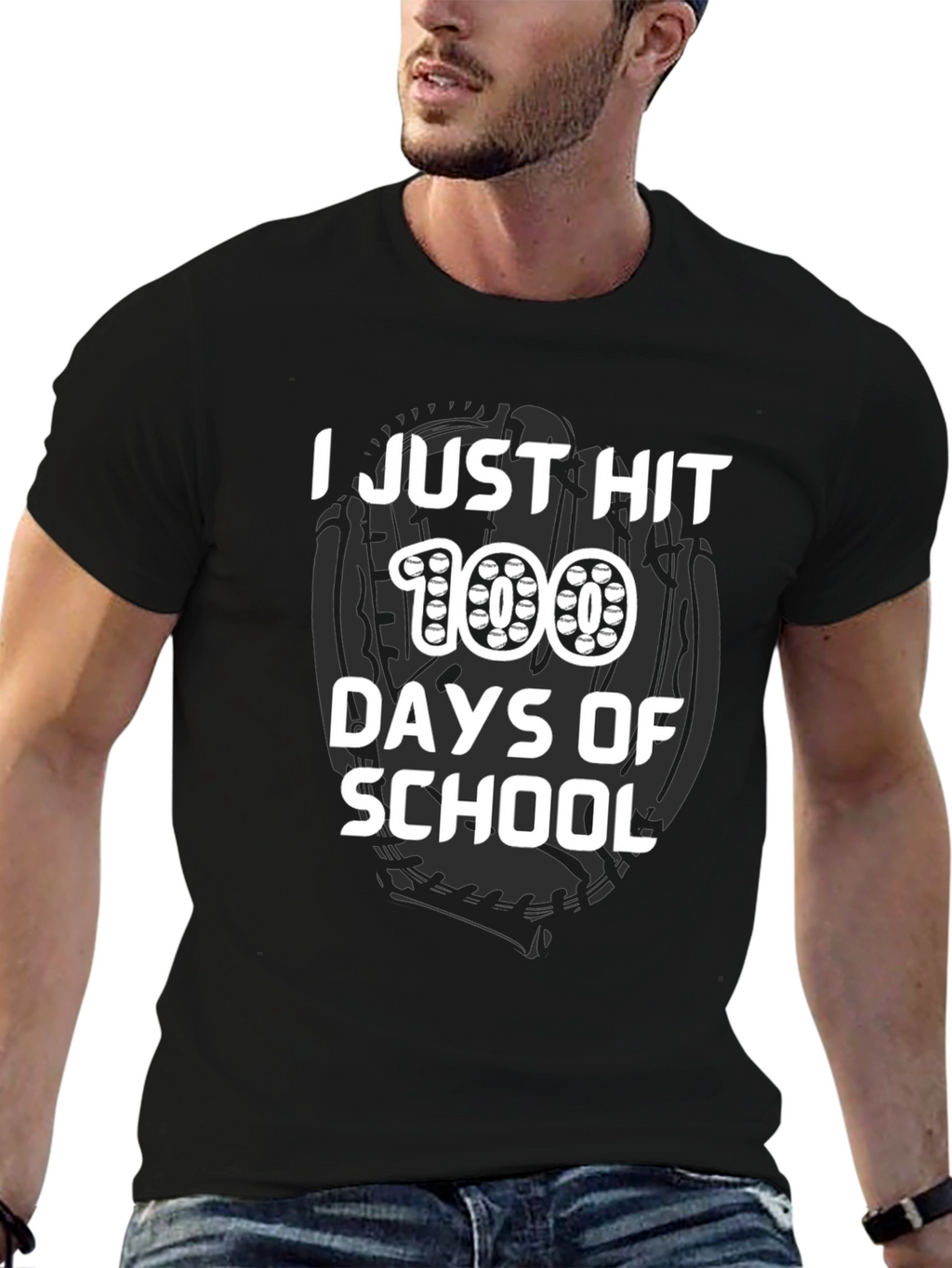 100 Days of School T-Shirt Baseball Theme