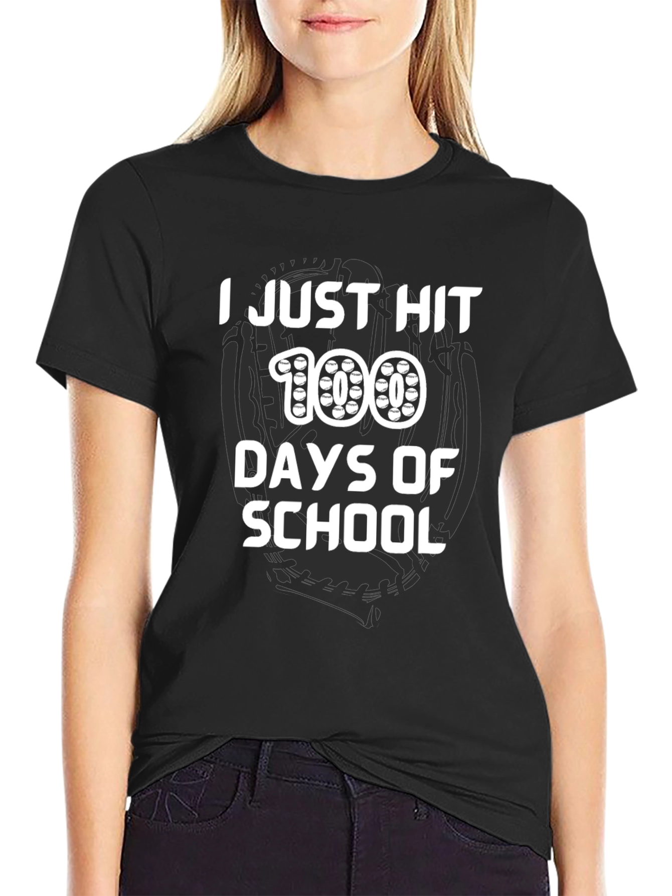 100 Days of School T-Shirt Baseball Theme