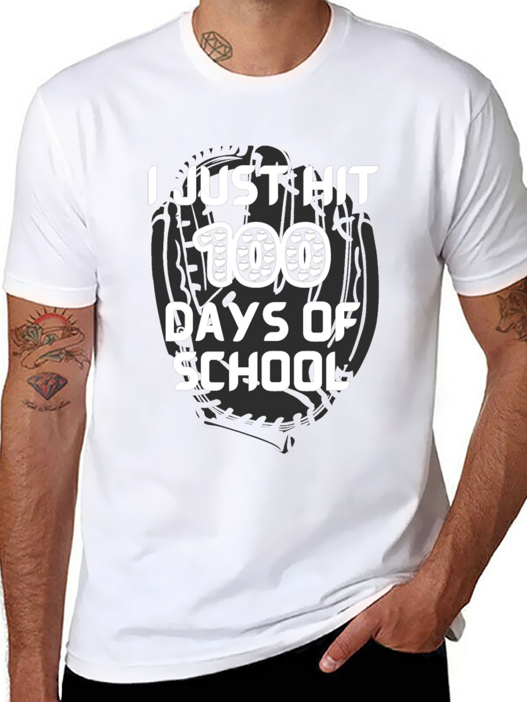 100 Days of School T-Shirt Baseball Theme