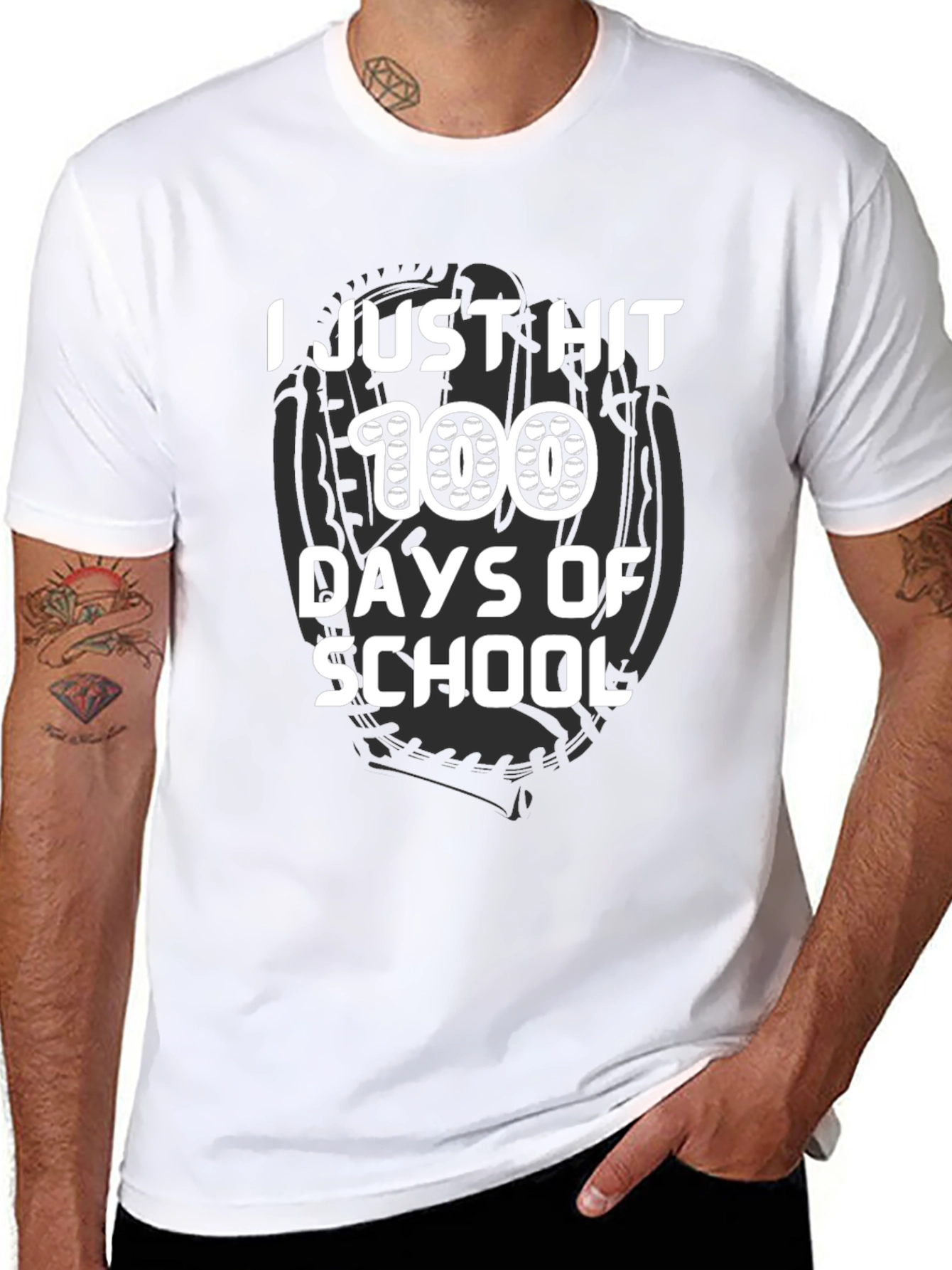 100 Days of School T-Shirt Baseball Theme
