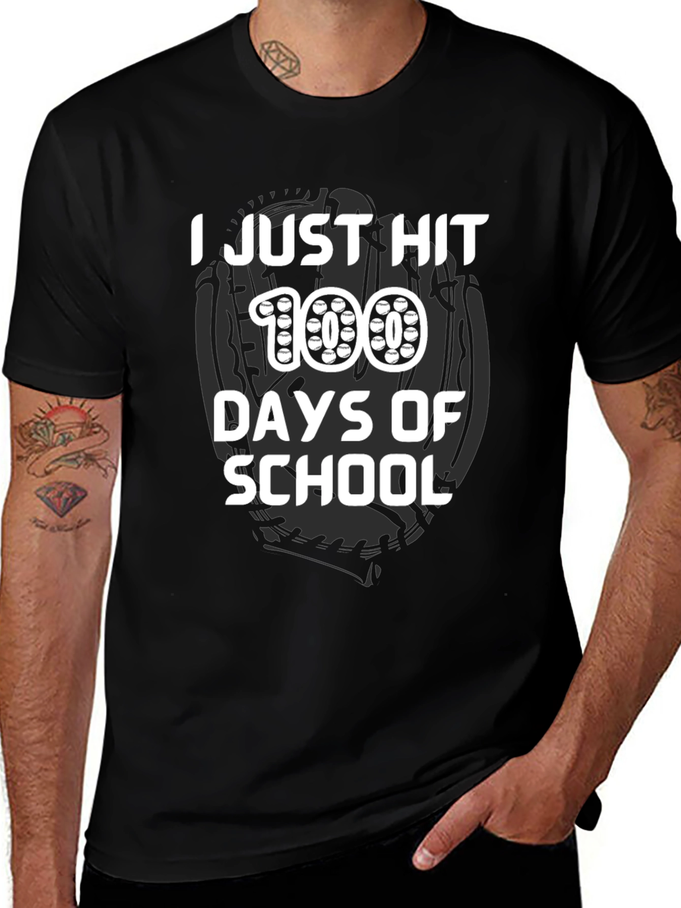 100 Days of School T-Shirt Baseball Theme