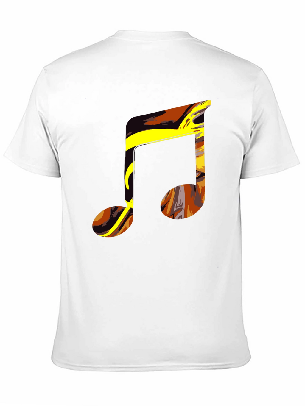 Abstract Music Note Graphic Tee - Black