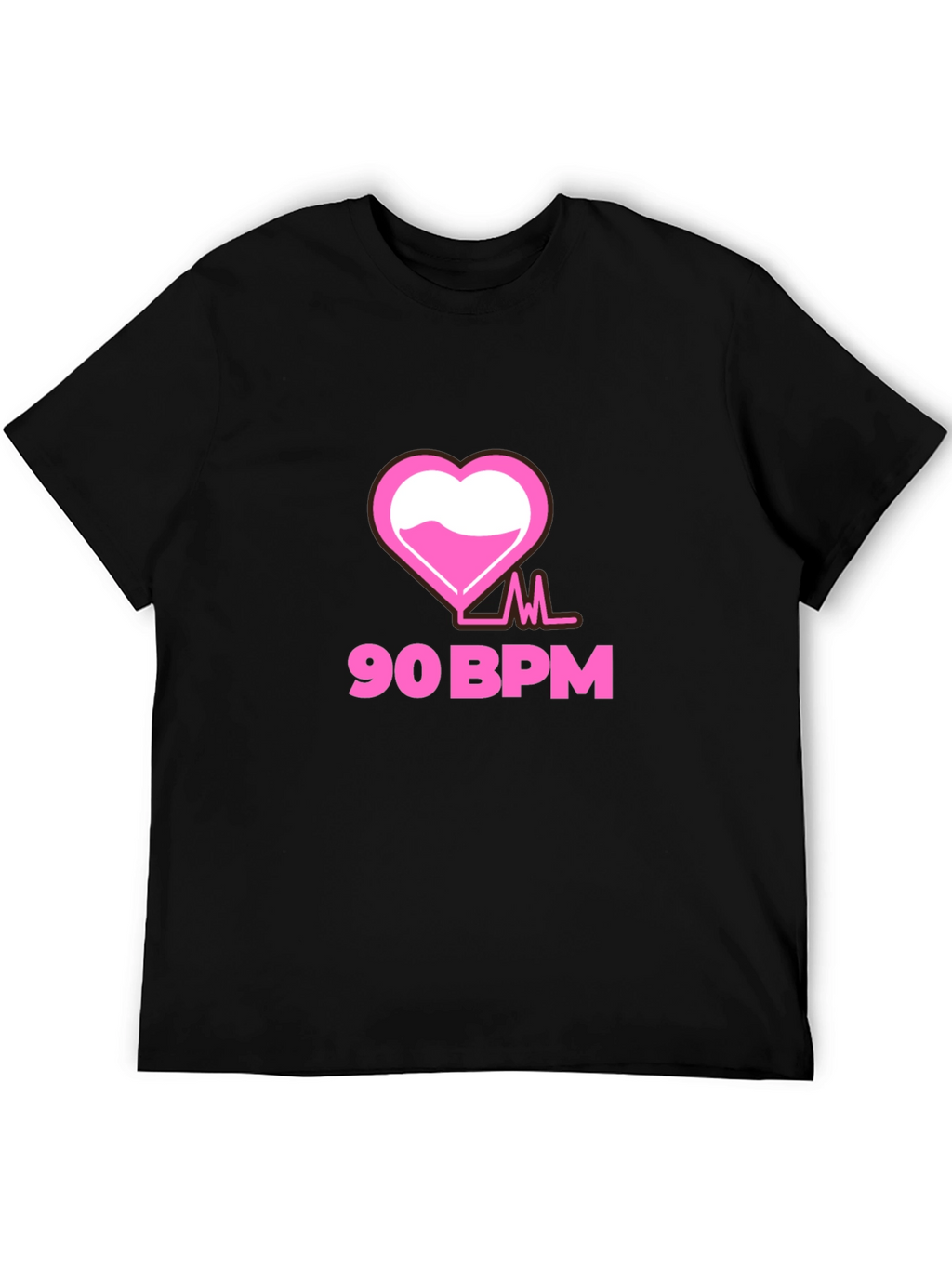 90 BPM Heartbeat Graphic Tee