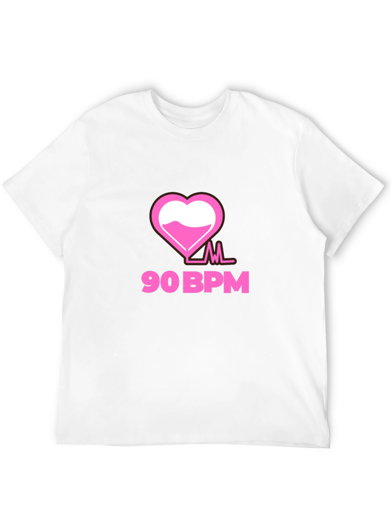 90 BPM Heartbeat Graphic Tee