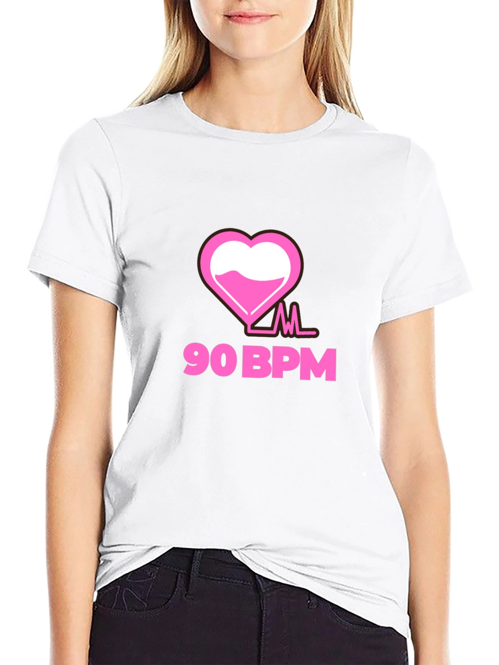 90 BPM Heartbeat Graphic Tee