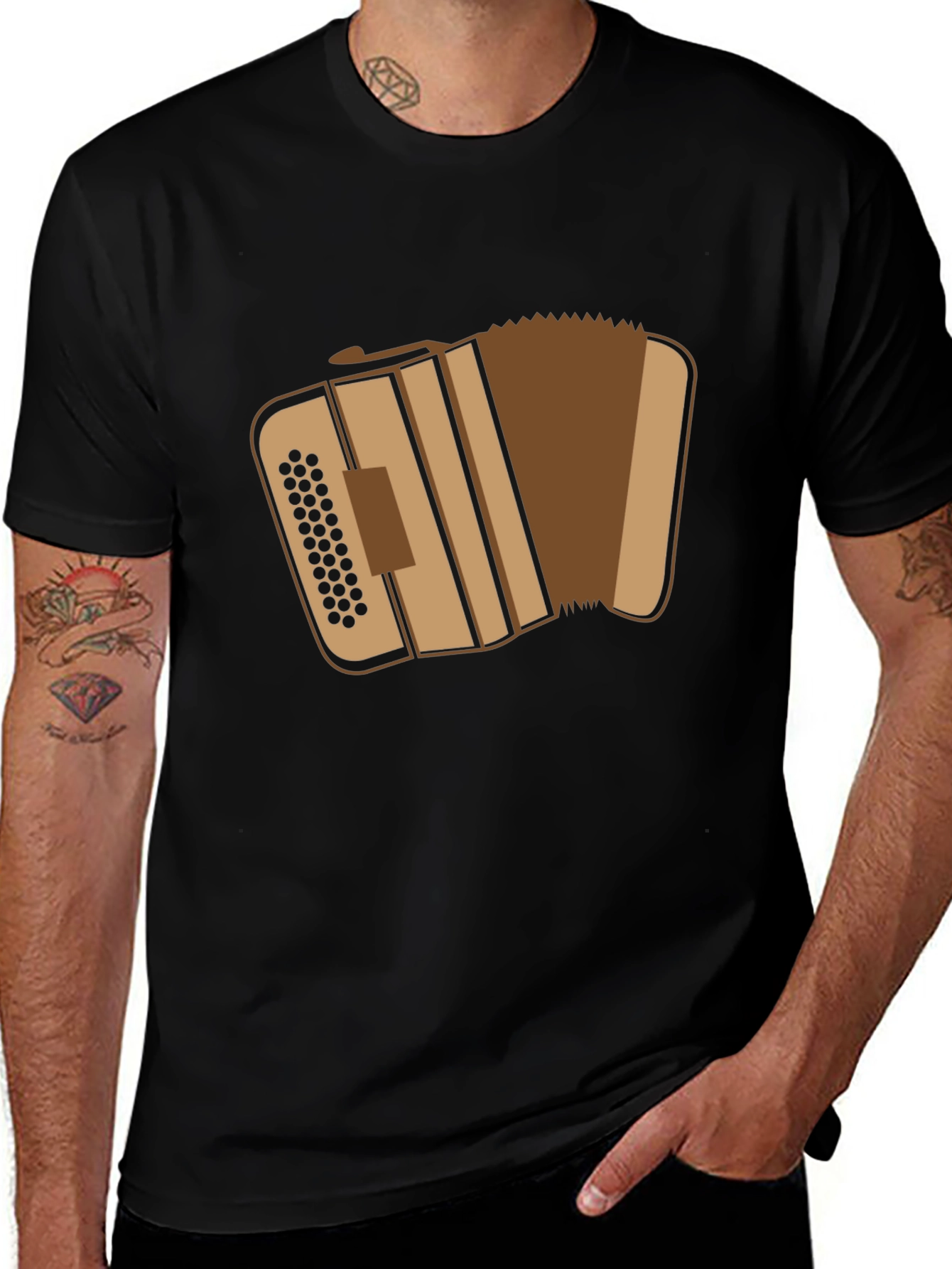 Accordion Graphic T-Shirt - Musicians Tee