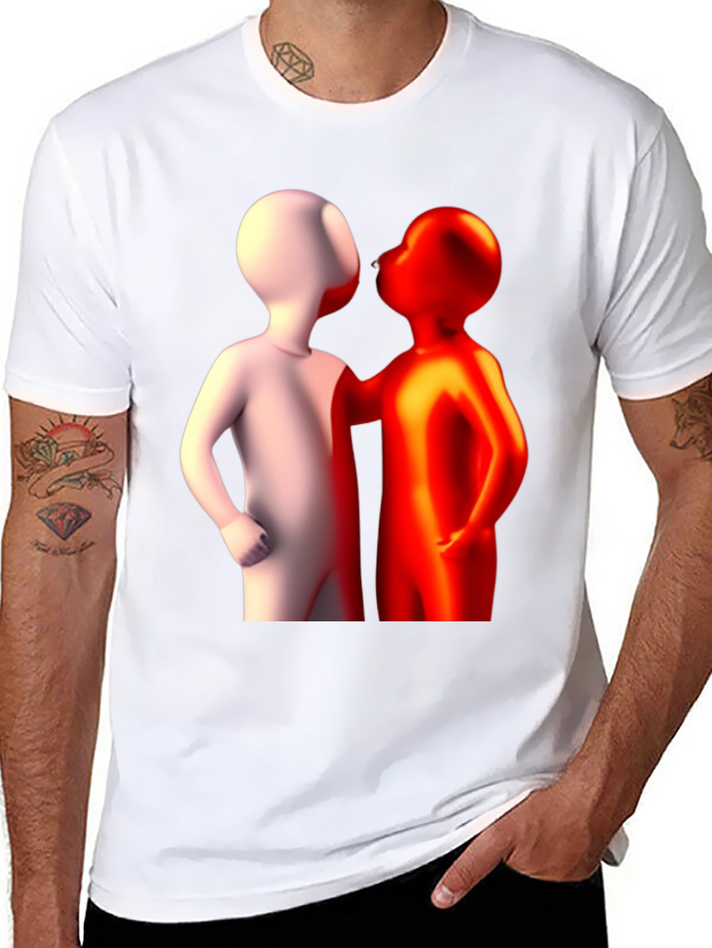 Abstract Figures Graphic Tee - Black