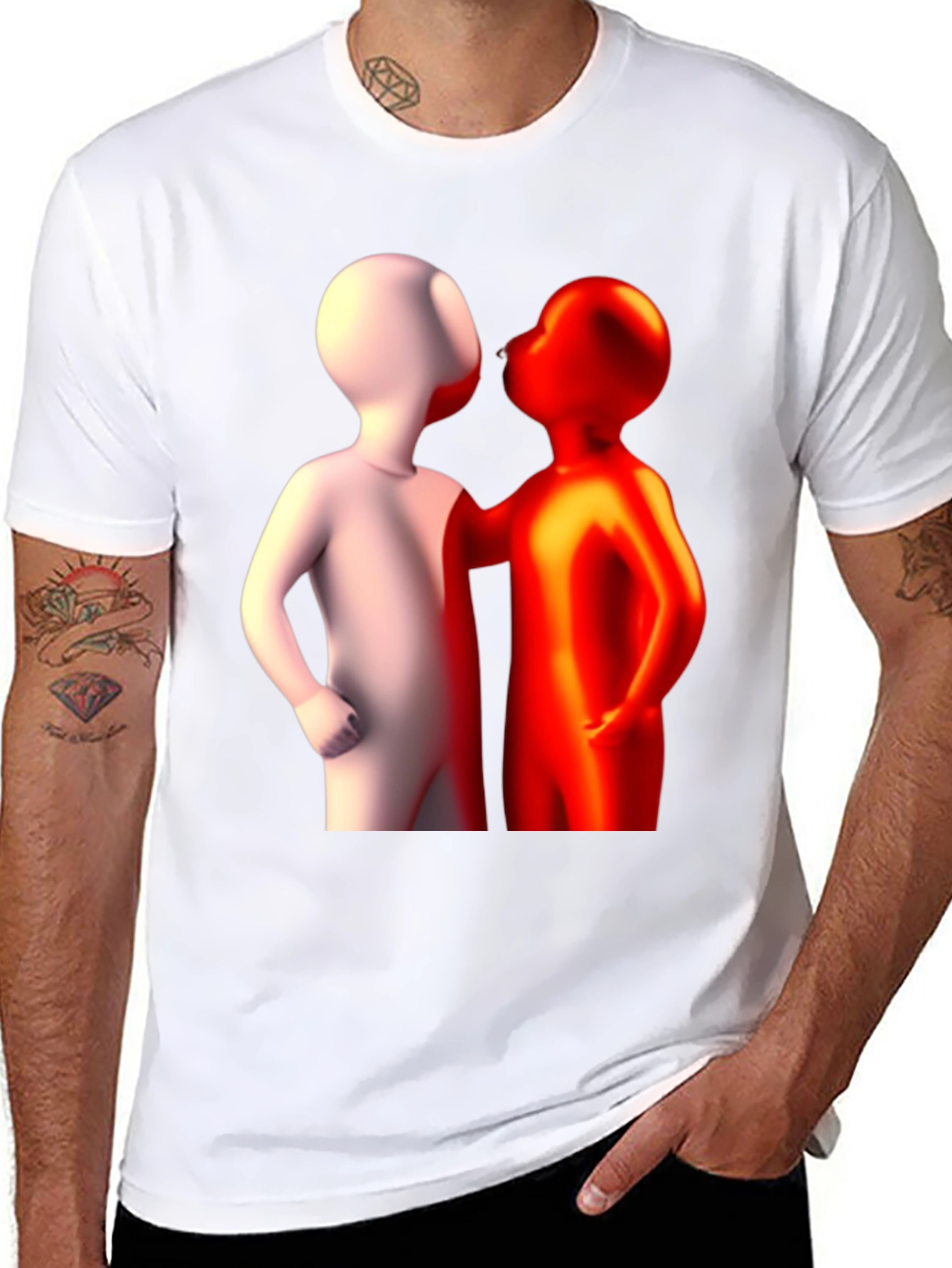Abstract Figures Graphic Tee - Black