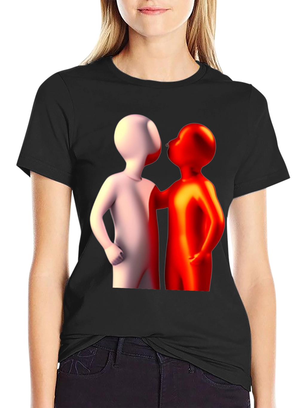 Abstract Figures Graphic Tee - Black