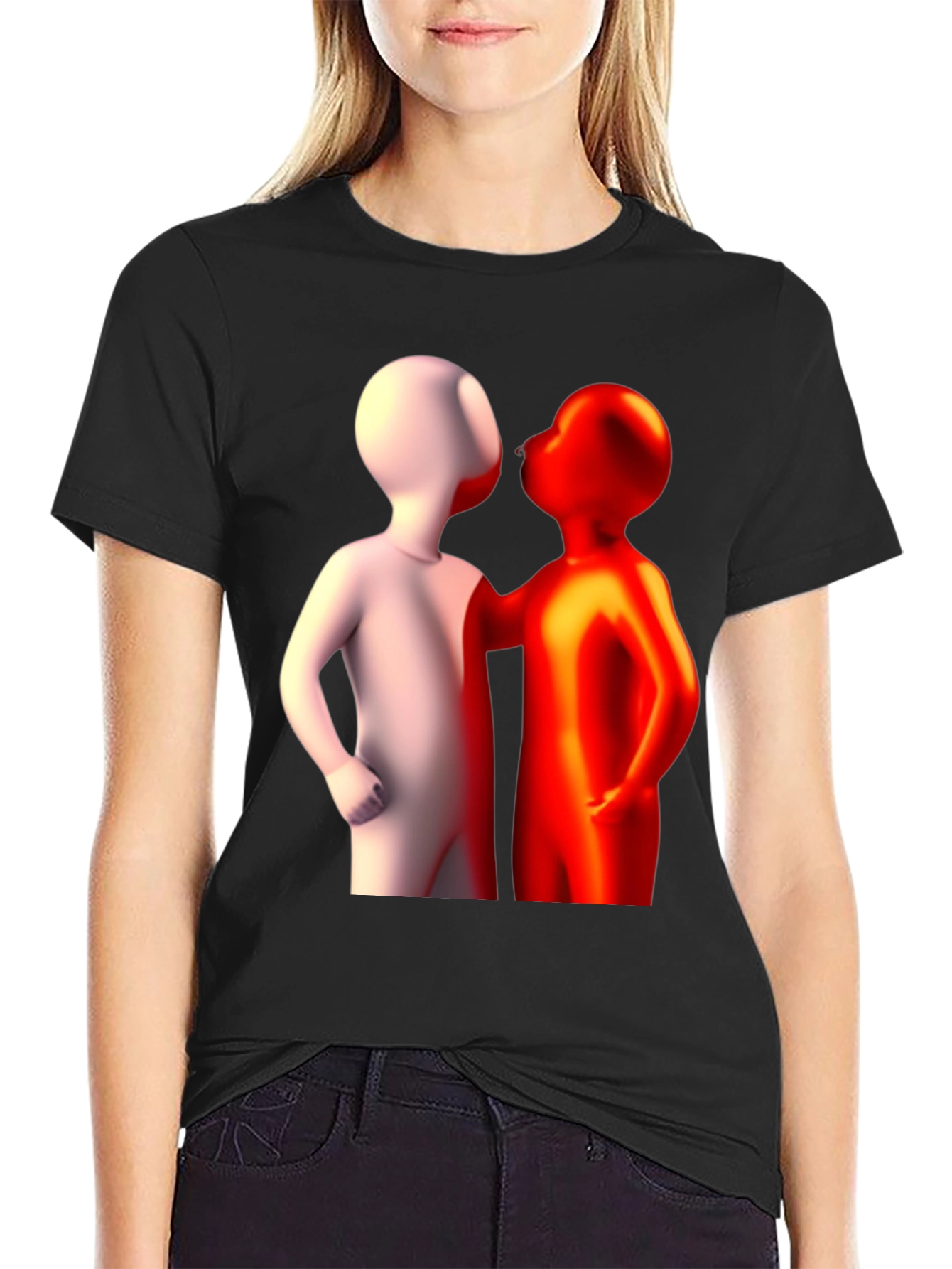 Abstract Figures Graphic Tee - Black