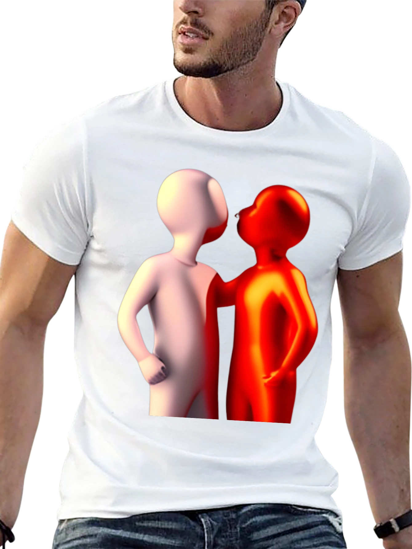 Abstract Figures Graphic Tee - Black